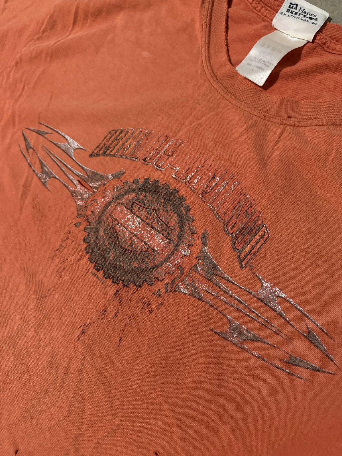 Harley Davidson Vintage Faded and Distressed 2004 Harley Davidson Tee Size US L / EU 52-54 / 3 - 3 Thumbnail