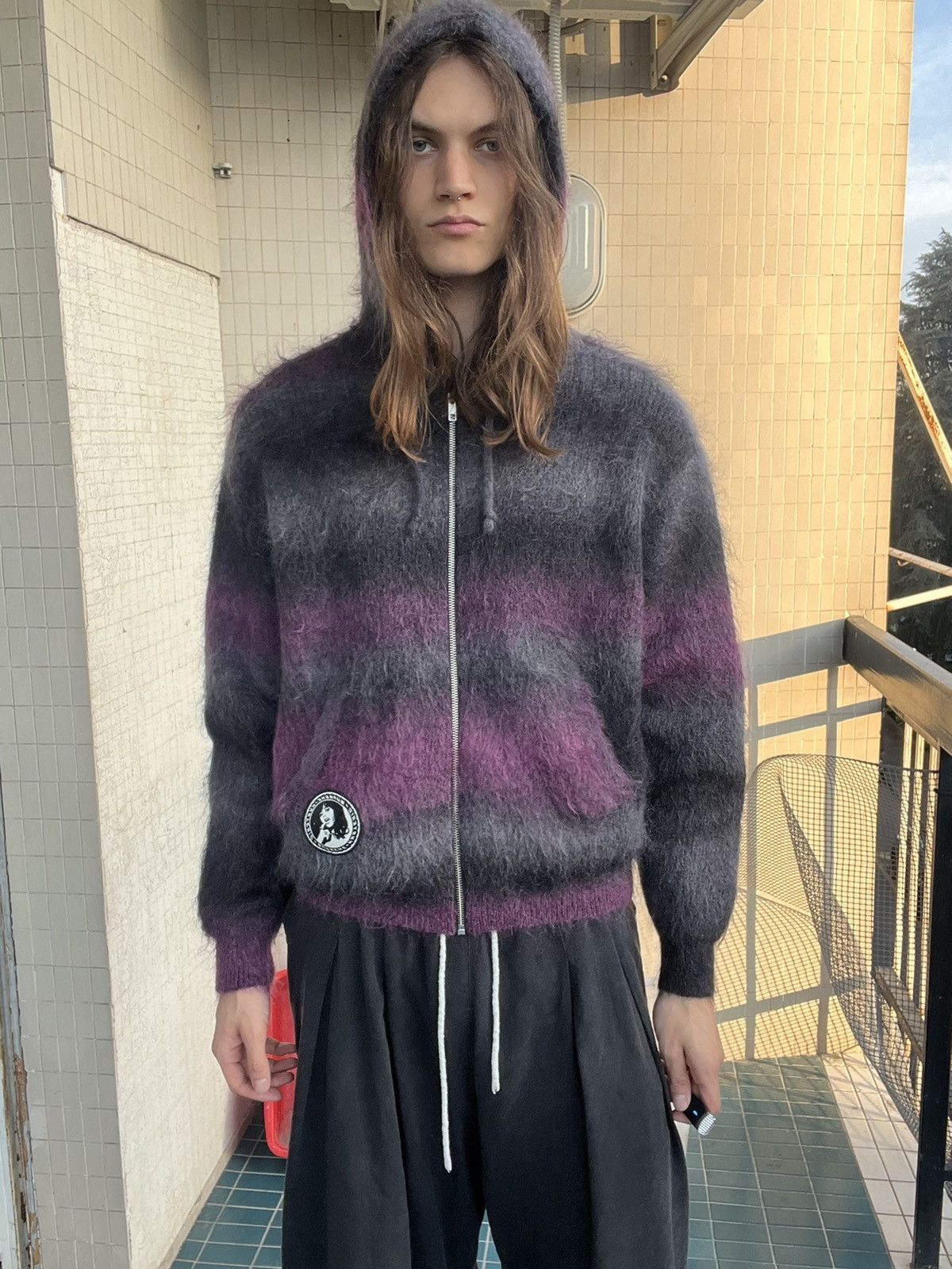 トップス Supreme HYSTERIC GLAMOUR Mohair Hooded Supreme HYSTERIC GLAMOUR Mohair Zip Up Hooded Sweater Purple | eBay