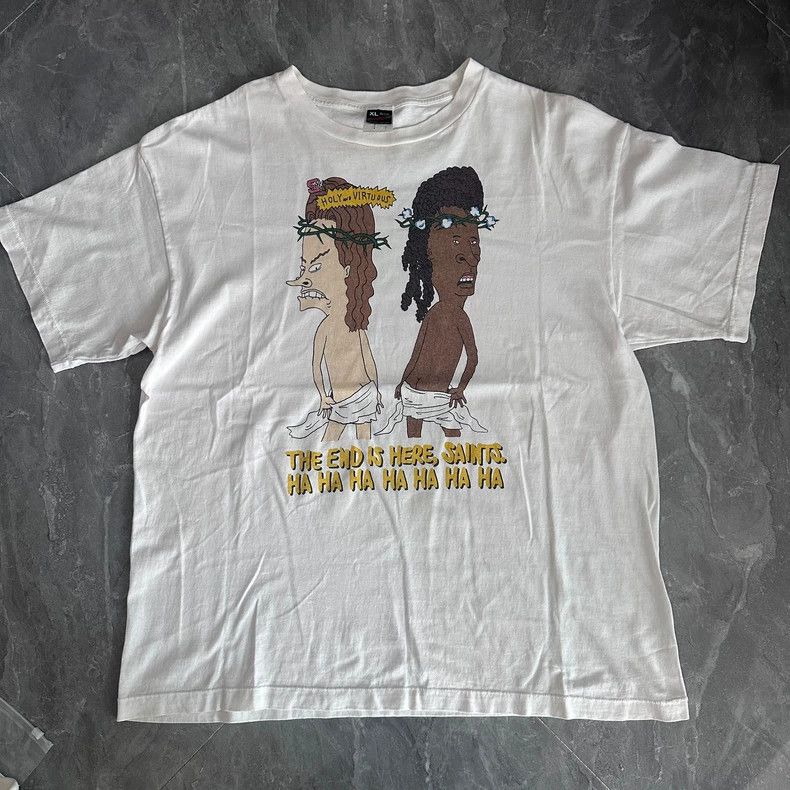 Saint Michael Saint Michael Printed washed white short sleeved shirt Size US XL / EU 56 / 4 - 1 Thumbnail