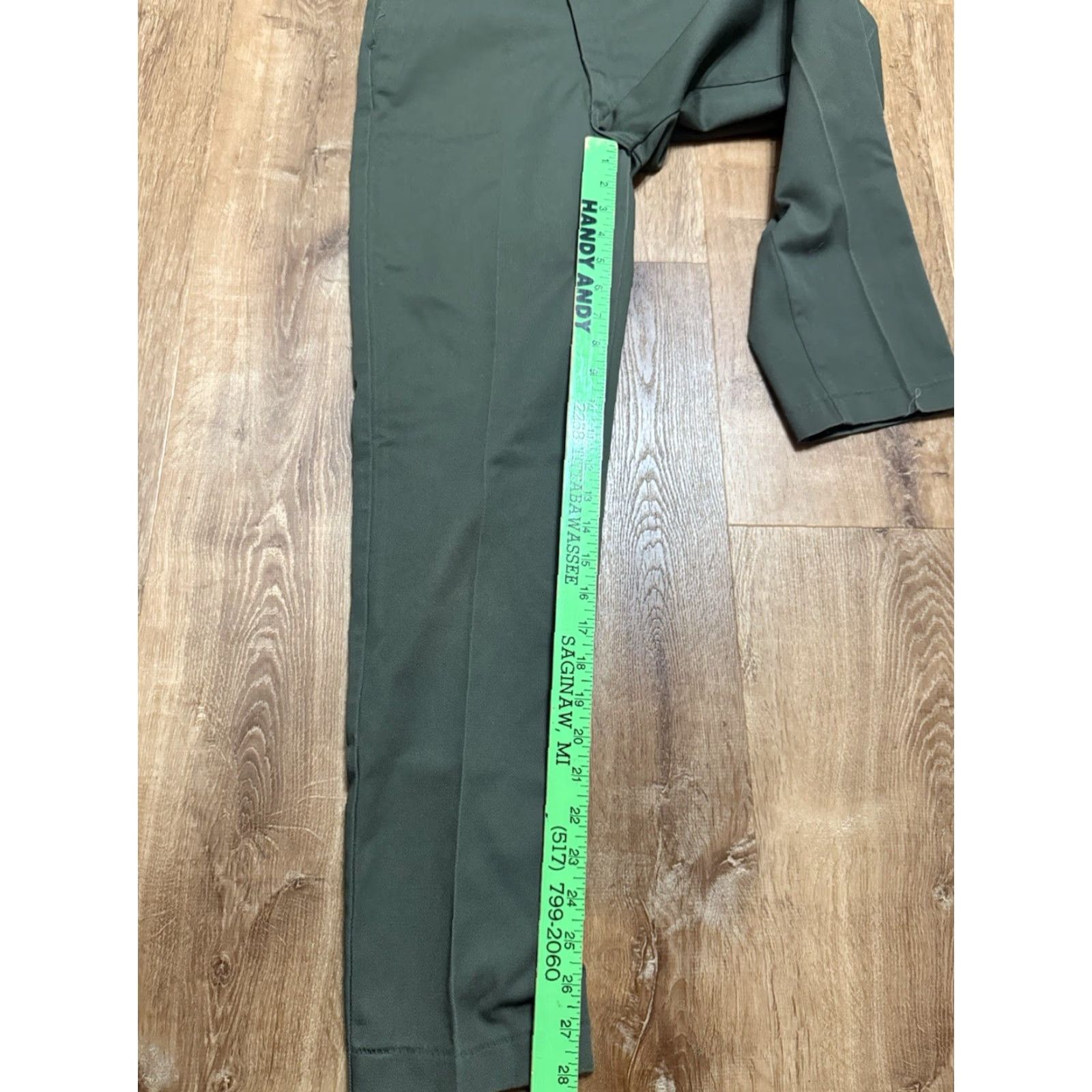 Olive VINTAGE Dress Pants Olive Green 25x28 Talon Zipper 1960s 1970s Cotton Unbranded Adults Mens Womens? Size US 26 / EU 42 - 7 Thumbnail