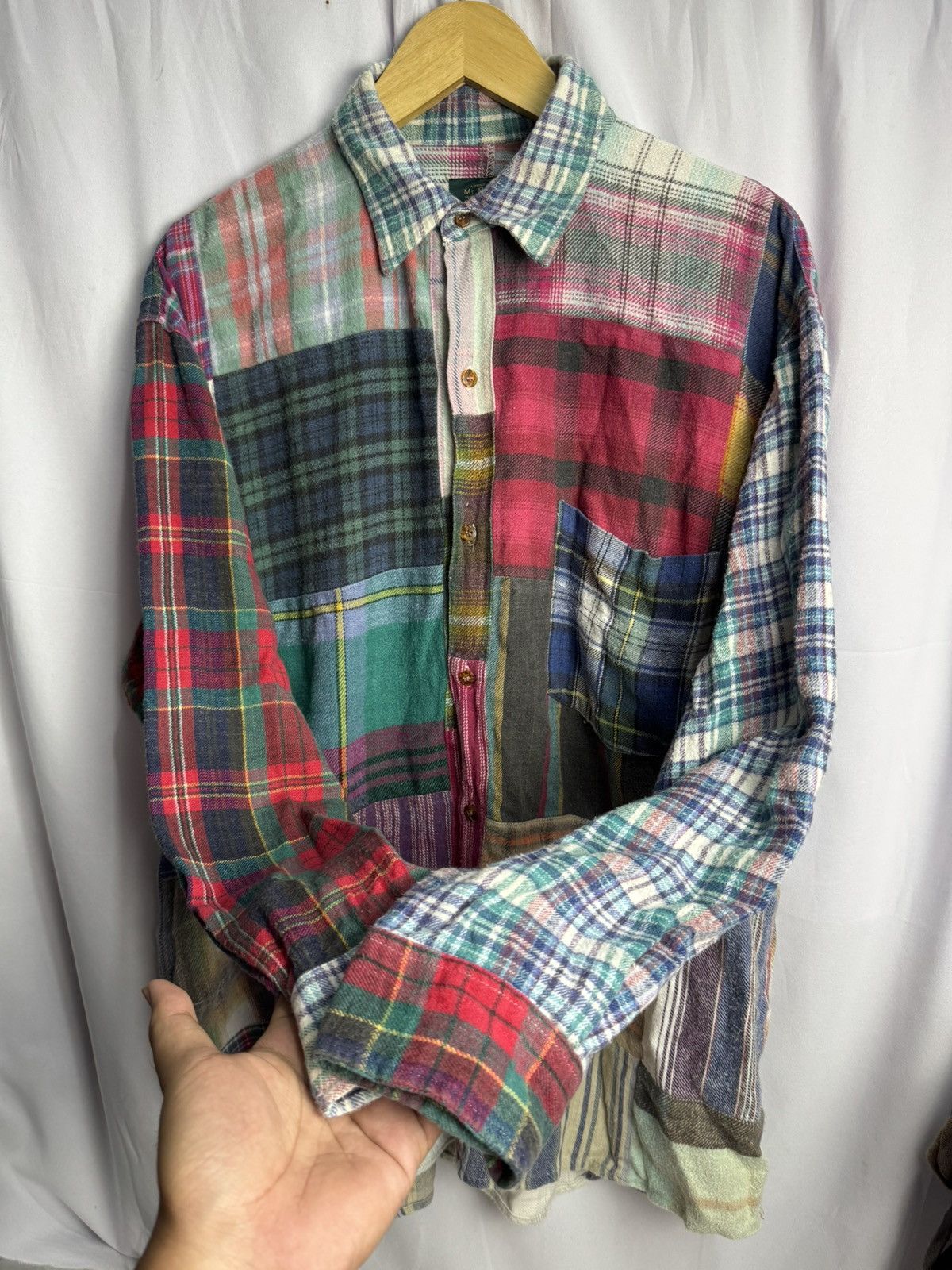 20471120 × Beauty Beast × Japanese Brand Japanese Patchwork Bogey Button Shirt Size US XL / EU 56 / 4 - 3 Thumbnail