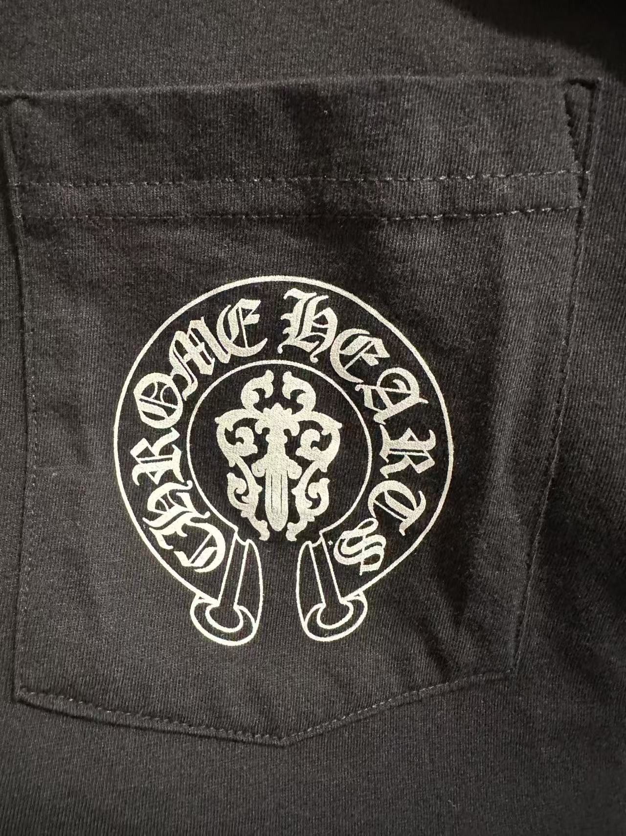 Chrome Hearts USA Flag Triple Cross Logo Short Sleeve Tee