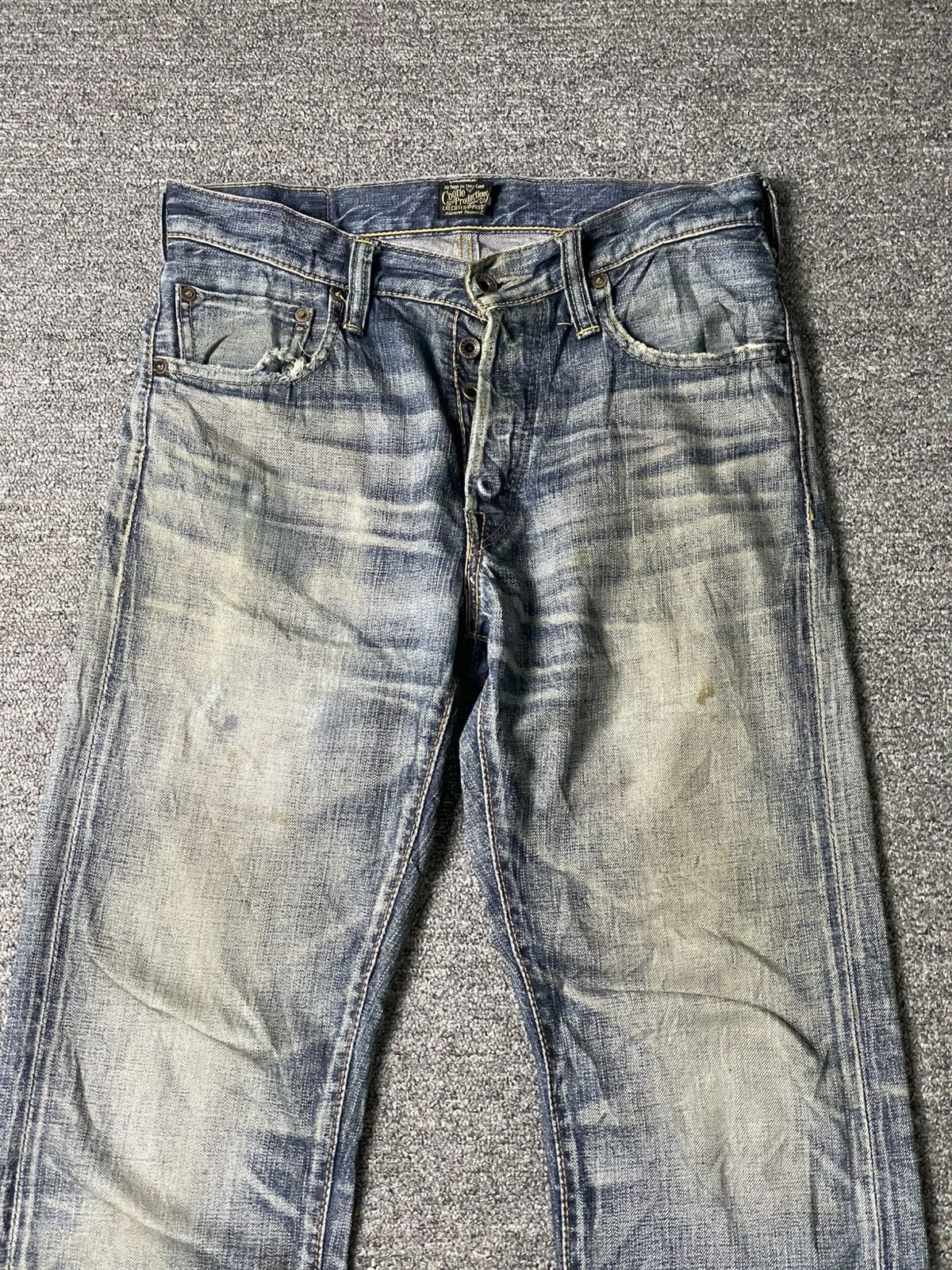 Japanese Brand × Vintage Cootie Production 00’s Distressed Denim Jeans (106) Size US 31 - 3 Thumbnail