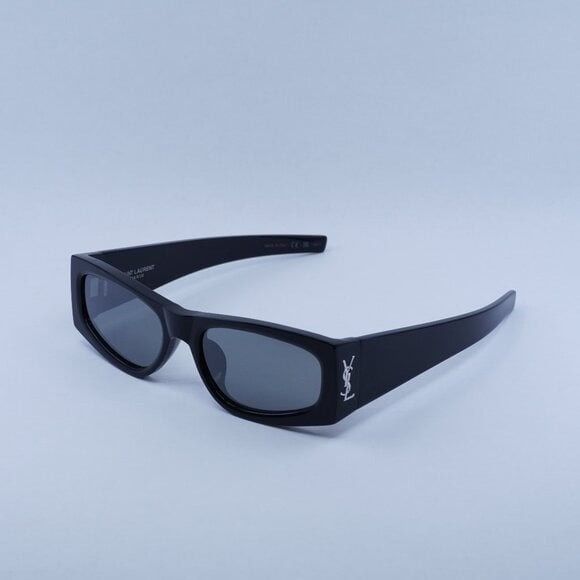 Saint Laurent Paris New Saint Laurent SLM140/F 002 Sunglasses - Shiny Black Size ONE SIZE - 3 Thumbnail