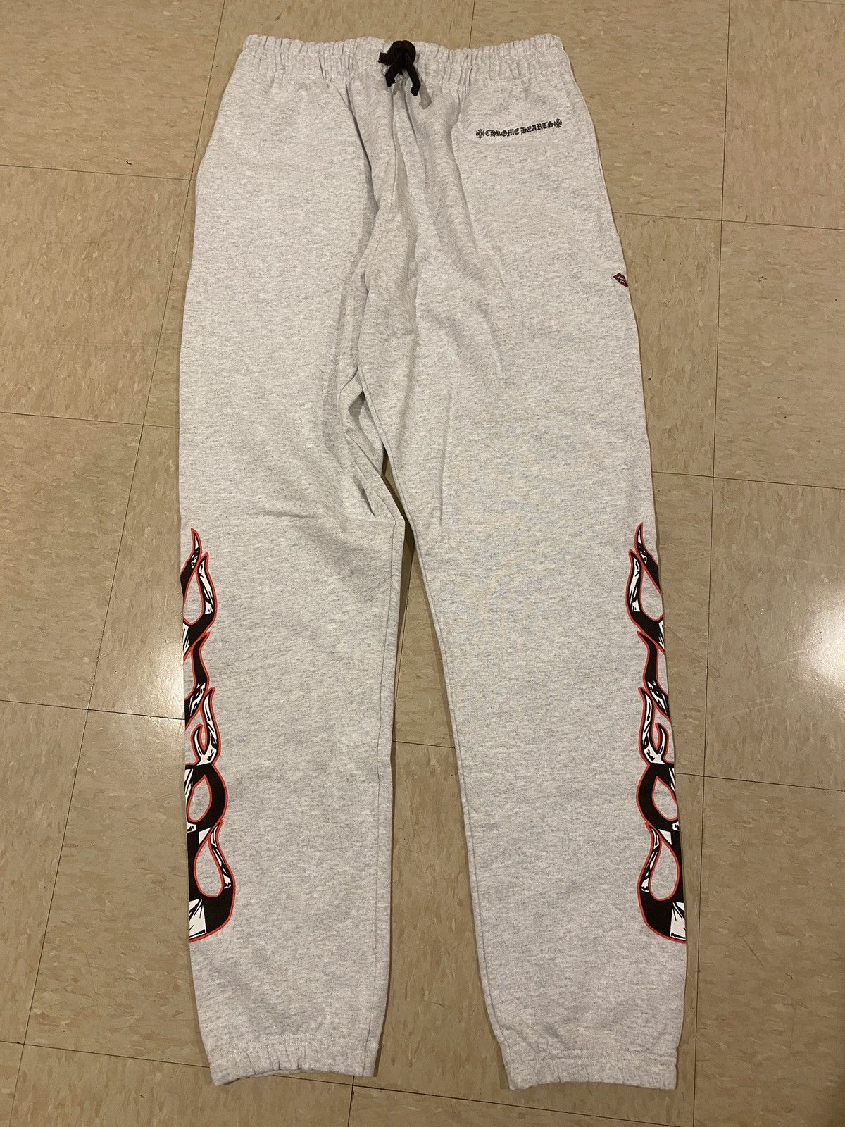 image of Chrome Hearts x Matty Boy Brain Sweatpants in Grey, Men's (Size 40)