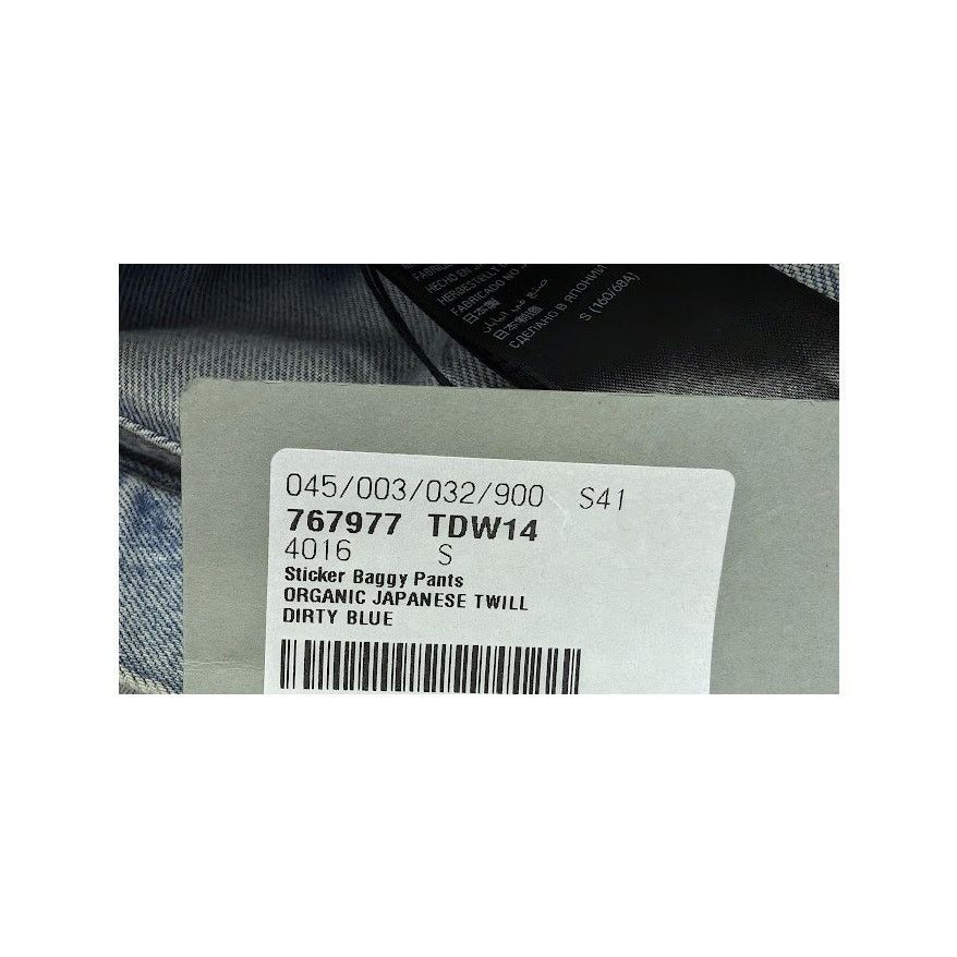 Balenciaga o1rshd1 Organic Japanese Twill Sticker Baggy Pant Dirty Blue Size US 30 / EU 46 - 22 Thumbnail