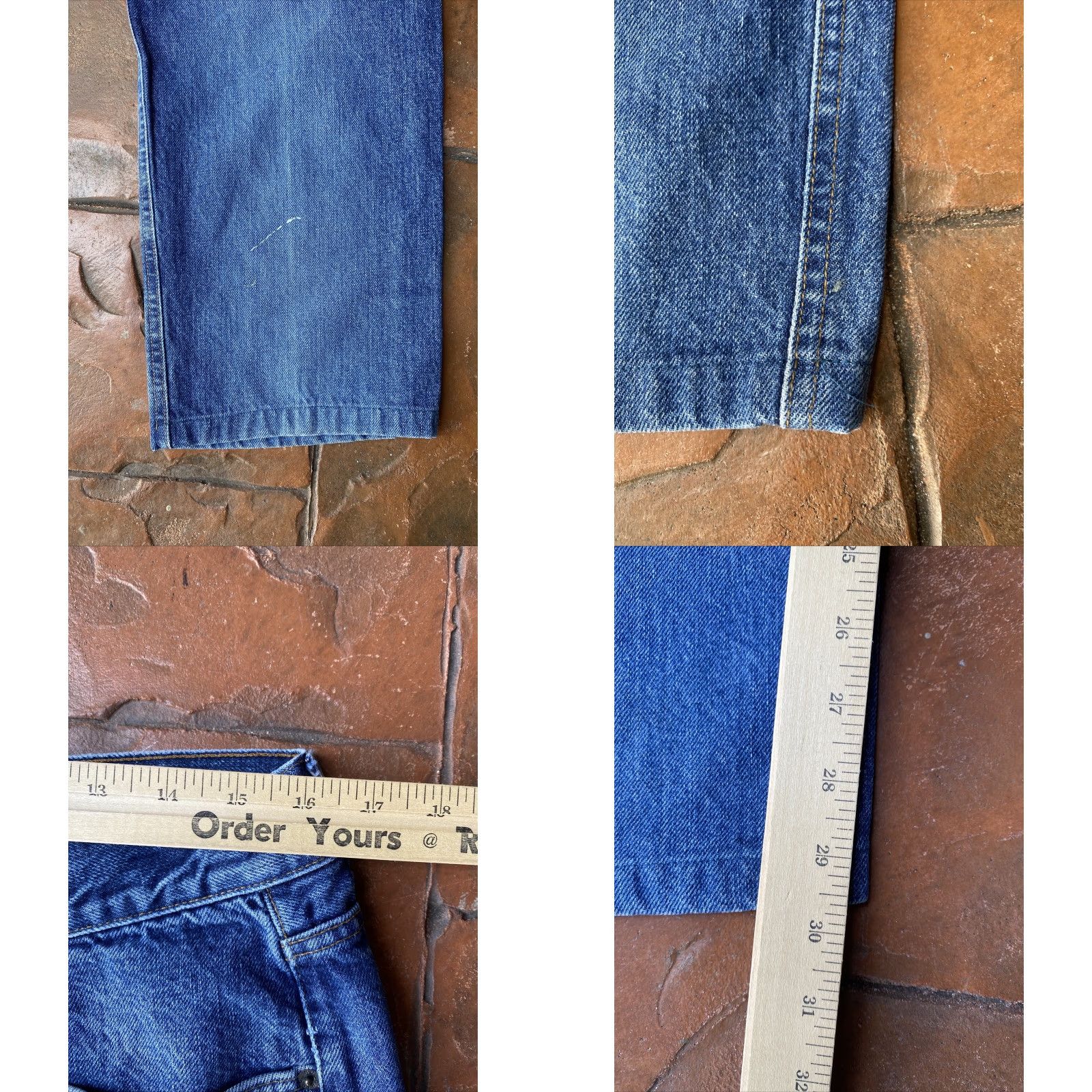 Moschino VINTAGE Moschino Peace Sign Jeans Denim 90s Button Fly Dark Washed 36 Mens Europe Italy Regular Size US 36 / EU 52 - 8 Thumbnail