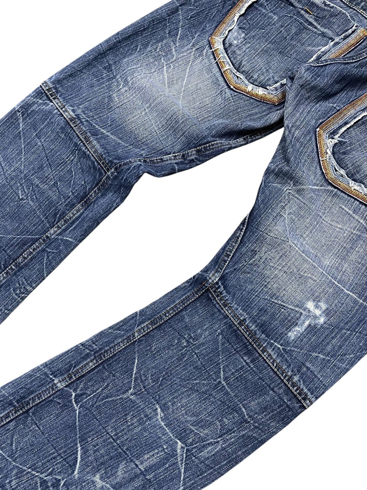 5351 POUR LES HOMMES × Japanese Brand × Tornado Mart DOMINATE Double Waist Spiral Honeycomb Wash Jeans Size US 34 / EU 50 - 13 Thumbnail
