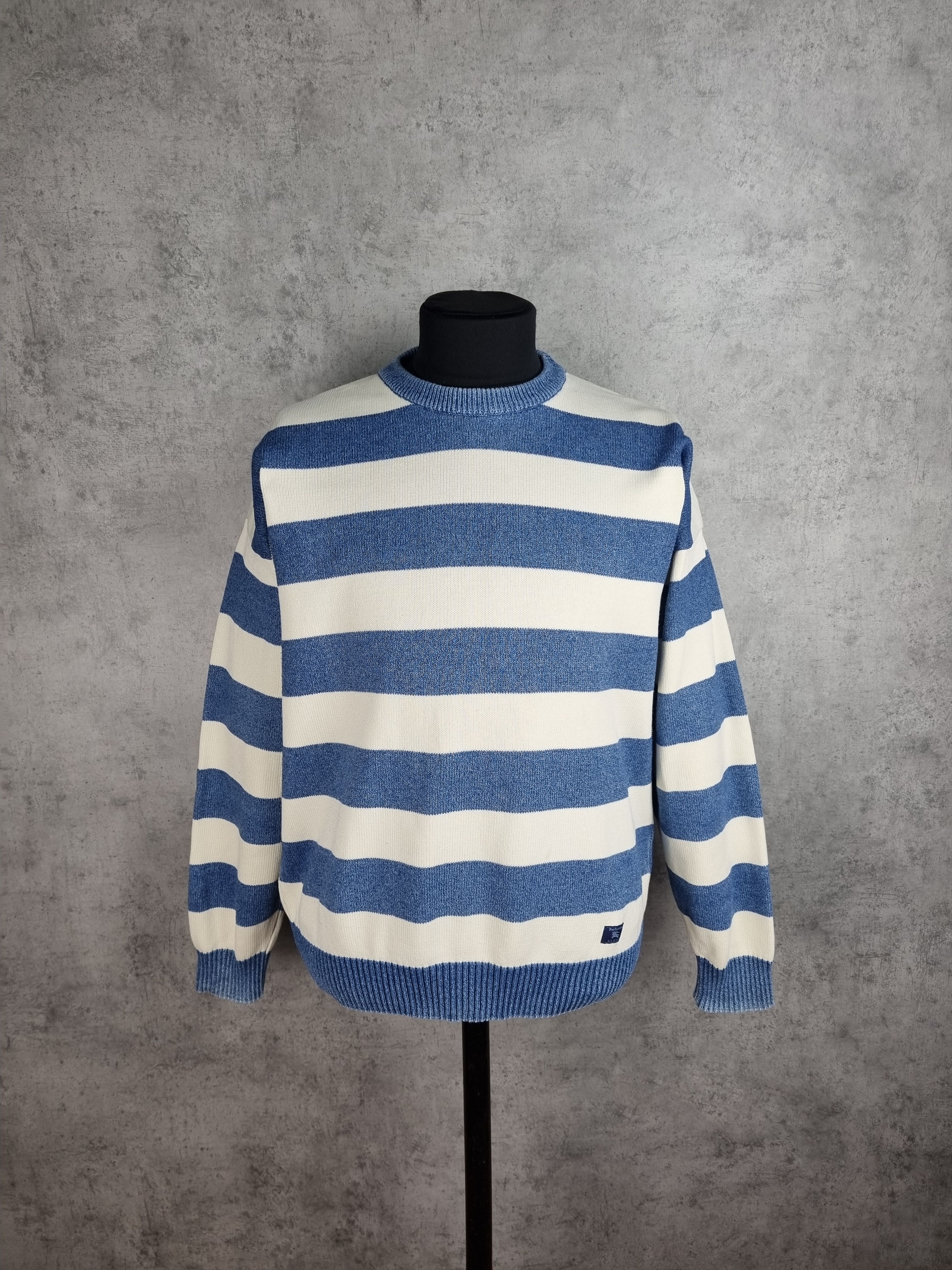 Burberry × Burberry Prorsum × Vintage Burberrys Blues Striped Sweater Size US L / EU 52-54 / 3 - 14 Thumbnail