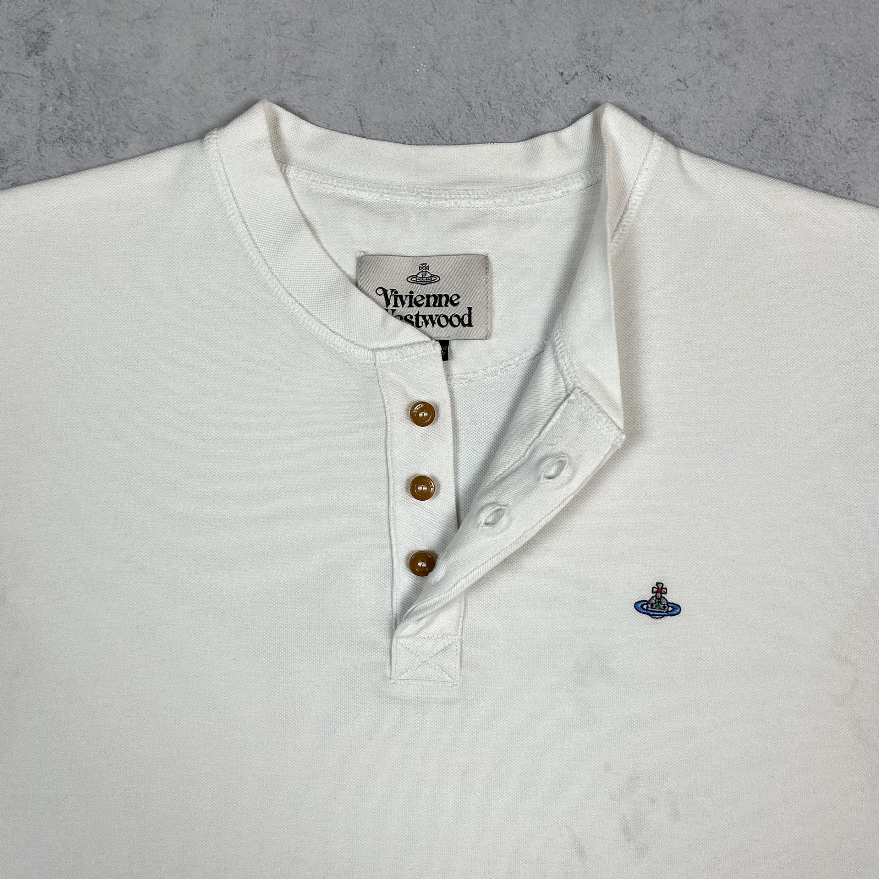 Vivienne Westwood Vivienne Westwood Orb Logo Henley T Shirt Size US L / EU 52-54 / 3 - 18 Thumbnail