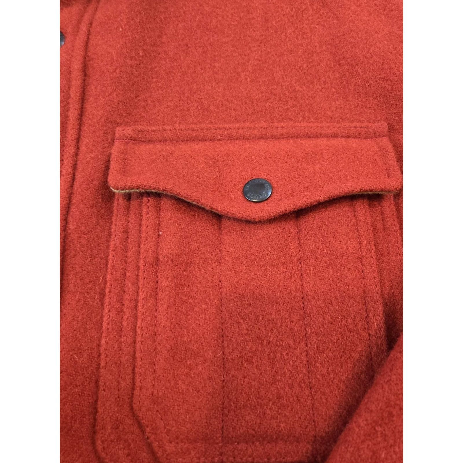 Filson Filson Wool Lined Jac-Shirt Jacket Mens Medium Red Oak Snap Front Workwear Coat Size US M / EU 48-50 / 2 - 4 Thumbnail
