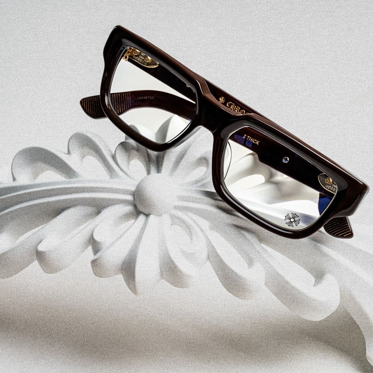Chrome Hearts CHROME HEARTS 2 THICK CLASSIC BROWN GLASSES Size ONE SIZE - 6 Thumbnail