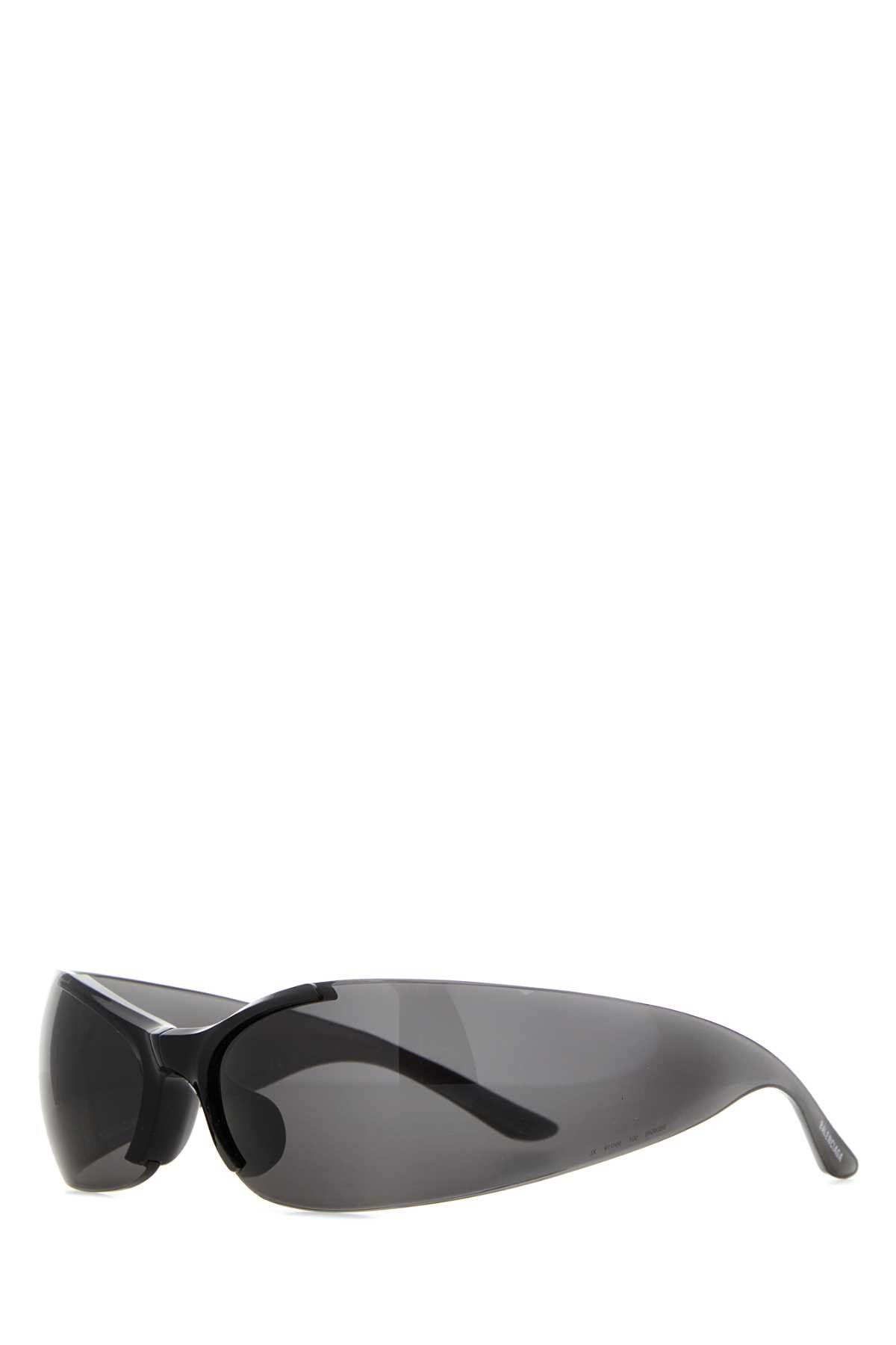 Balenciaga Black Nylon Afterhour Oval Sunglasses Size ONE SIZE - 1 Thumbnail