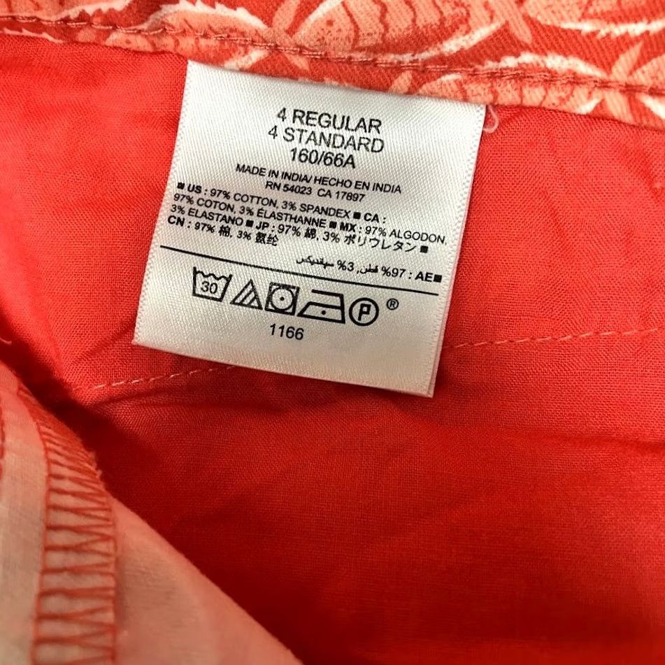 Old Navy Old Navy Fish Print Pixie Ankle Pants Coral Womens Size 4 Stretch Size 27" / US 4 / IT 40 - 6 Thumbnail