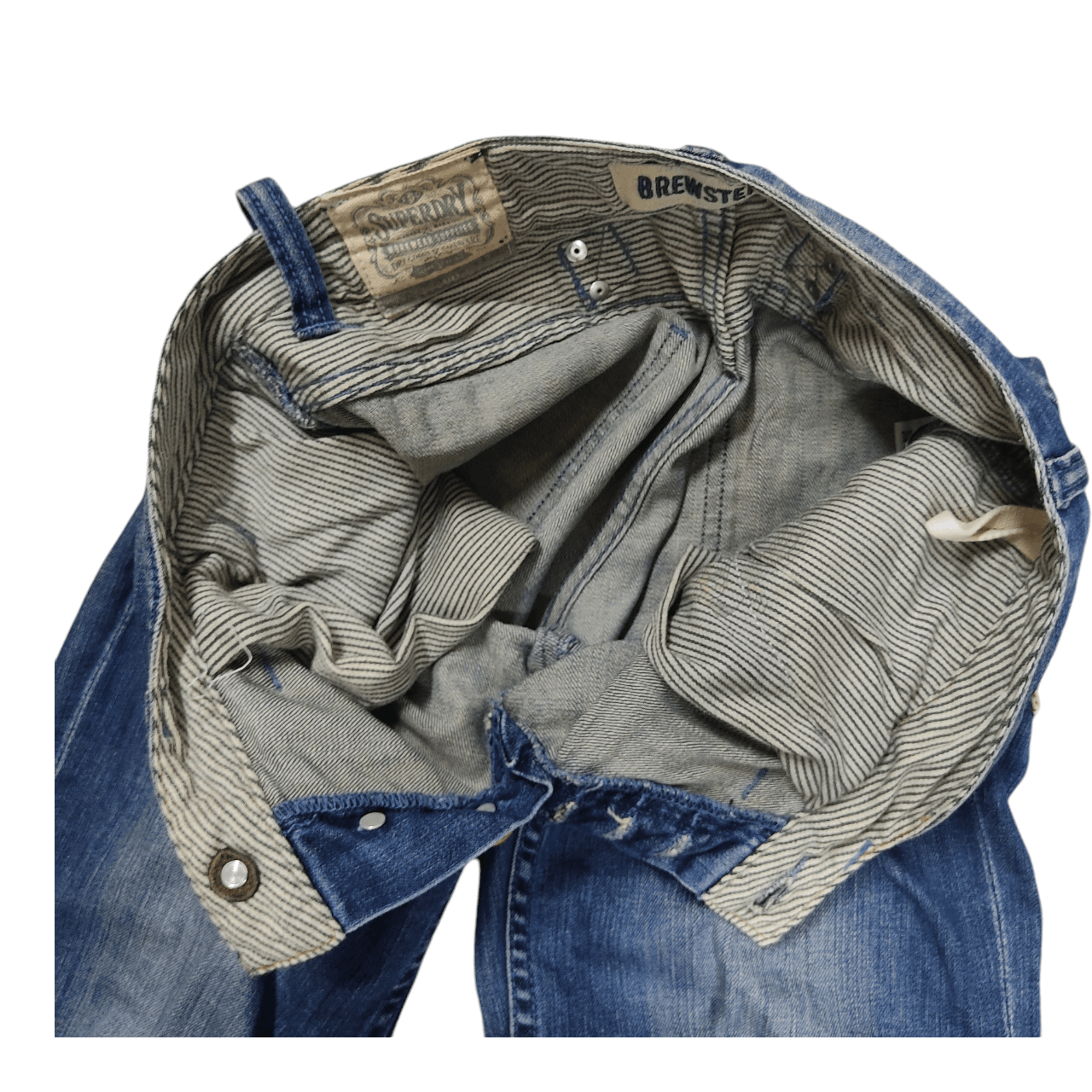 Japanese Brand × Superdry SUPERDRY Brewster Faded Denim Pants Size US 32 / EU 48 - 9 Thumbnail
