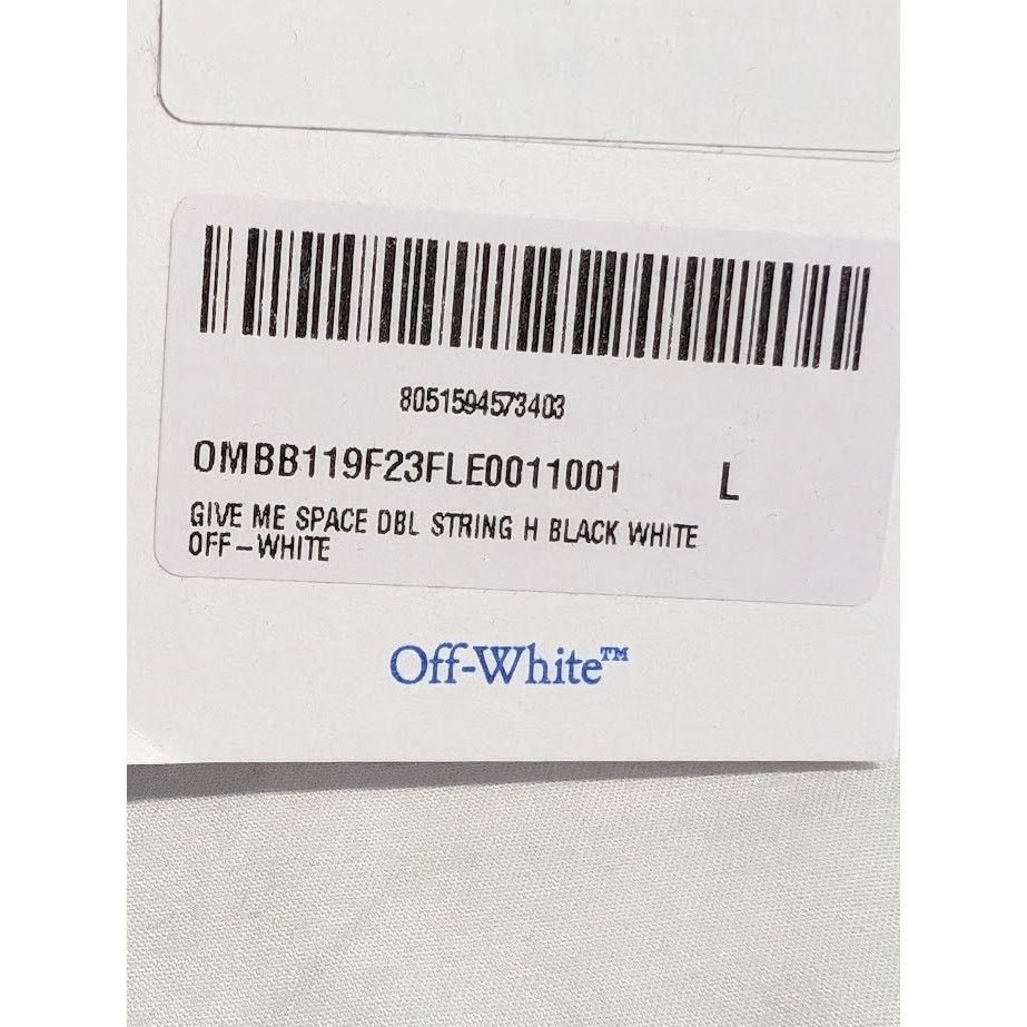 Off-White o1rshd1 Give Me Space DBL String Hoodie in Black / White Size US L / EU 52-54 / 3 - 14 Thumbnail