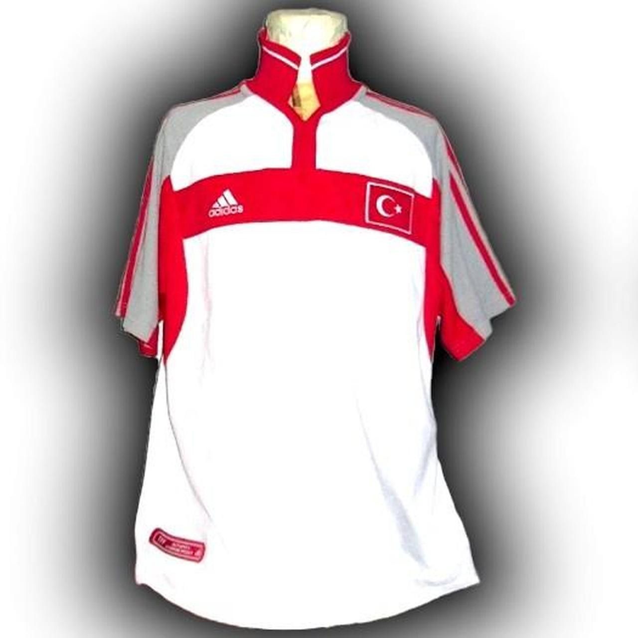 Adidas Turkey 2000 2001 Home Shirt Jersey Size US XL / EU 56 / 4 - 1 Thumbnail