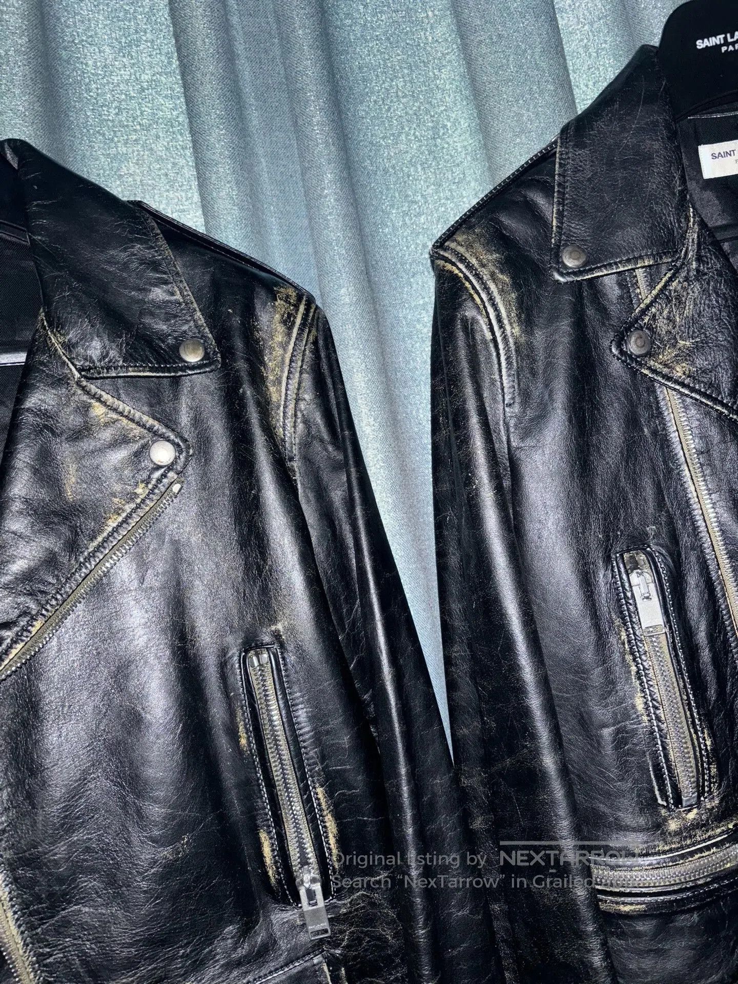 Saint Laurent Paris saint laurent distressed fringe leather jacket. Size US L / EU 52-54 / 3 - 5 Thumbnail