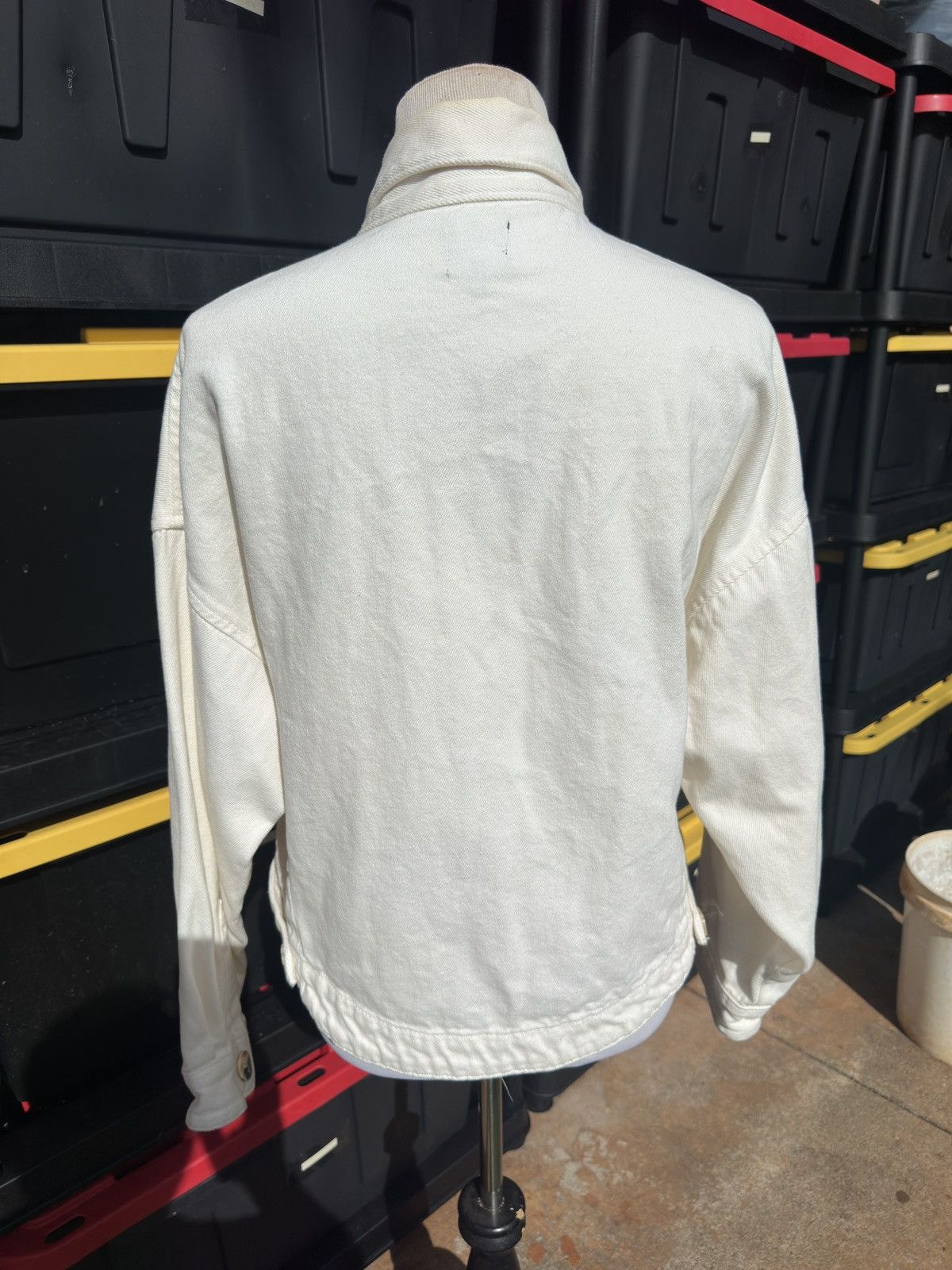 Zara Zara Oversized Denim Jean Jacket Ivory Women's S Trucker Size S / US 4 / IT 40 - 2 Thumbnail