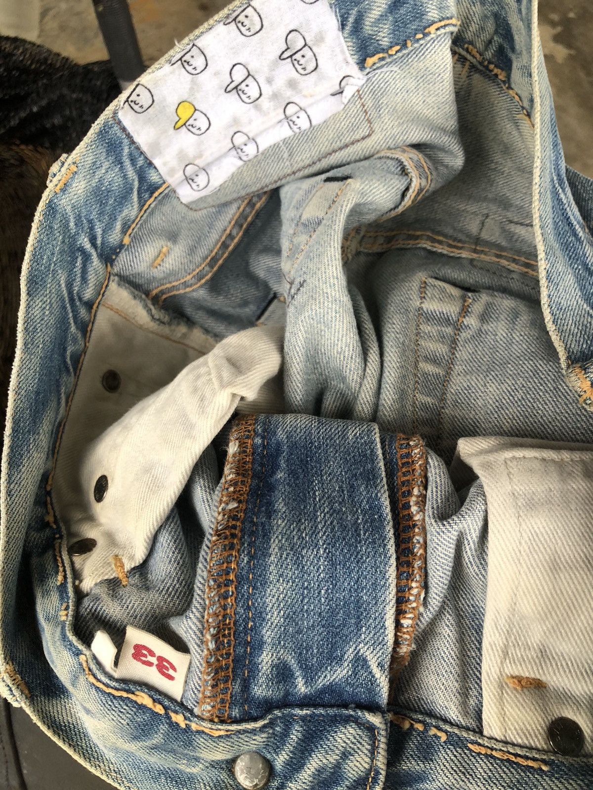 Blue Blue Japan × Japanese Brand Blue Blue Japan Iron HR Market Destress Denim Sun Faded Size US 33 - 8 Thumbnail