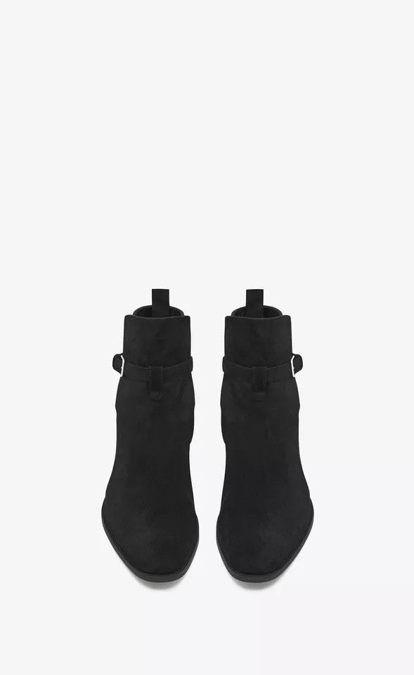 Saint Laurent Paris o1bcso1str1224 Wyatt Jodhpur Boots In Suede in Black Size US 9 / EU 42 - 3 Thumbnail