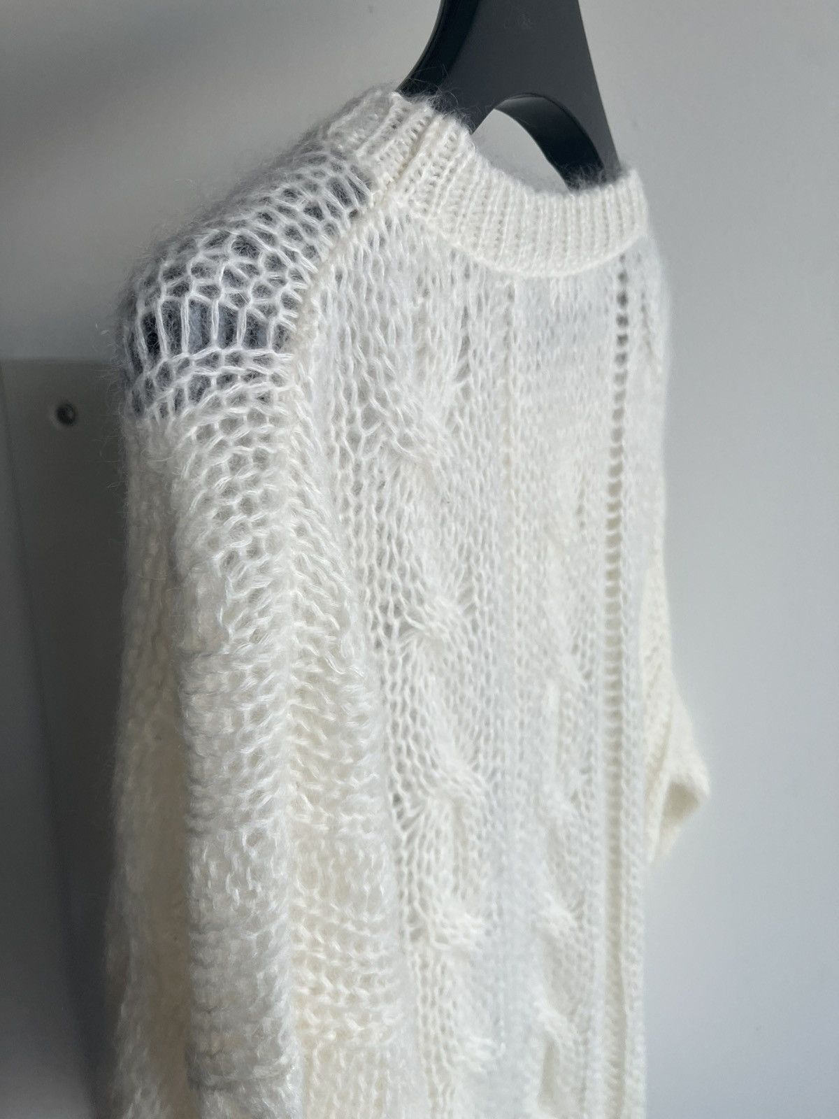 Celine × Hedi Slimane Brand New Super Runway Celine by Hedi Boxy Aran Sweater Size US XXL / EU 58 / 5 - 6 Thumbnail
