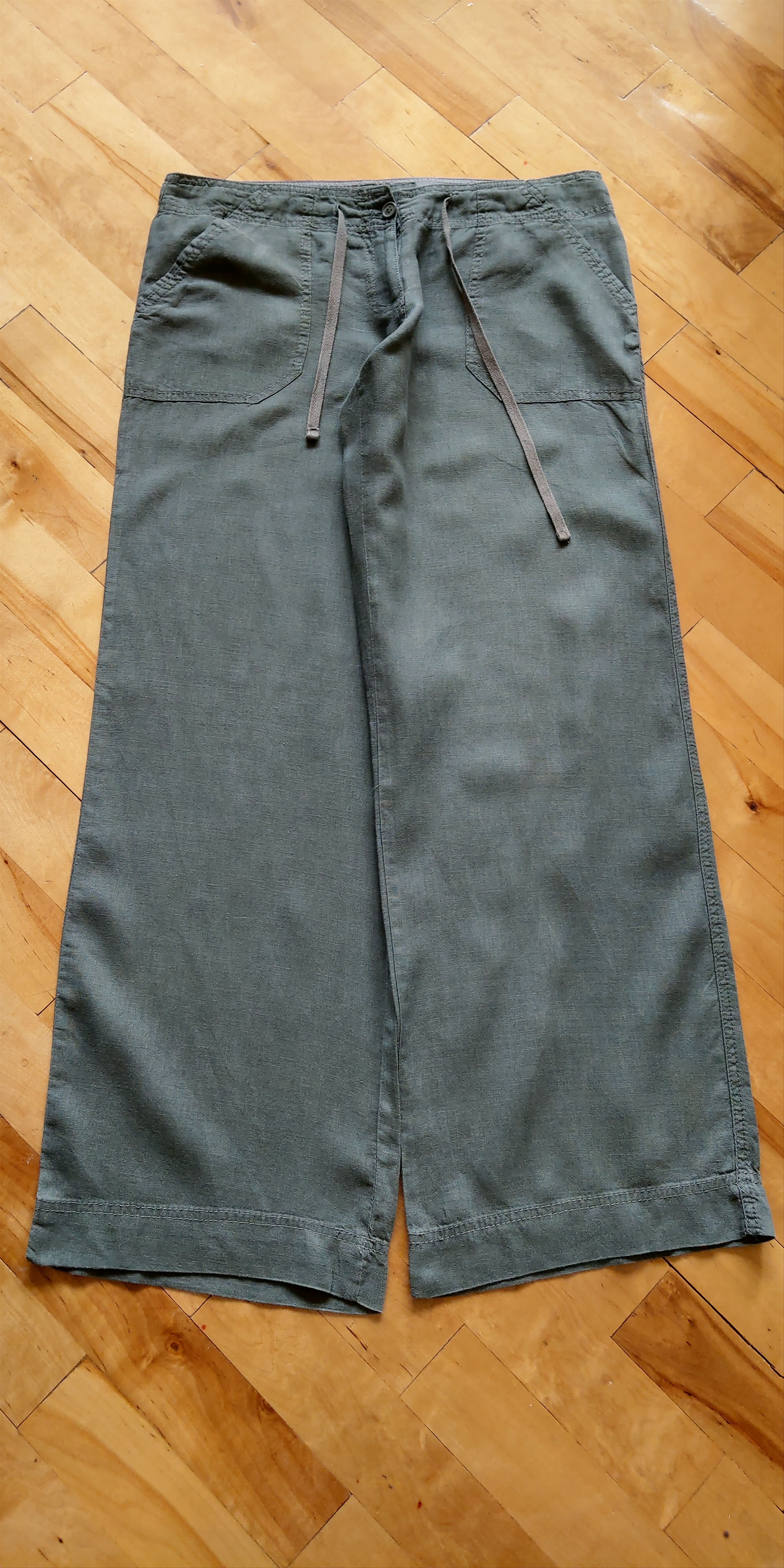 Vintage 100% Linen Pants Flared Baggy Minimalist y2k Vintage Size US 32 / EU 48 - 13 Thumbnail