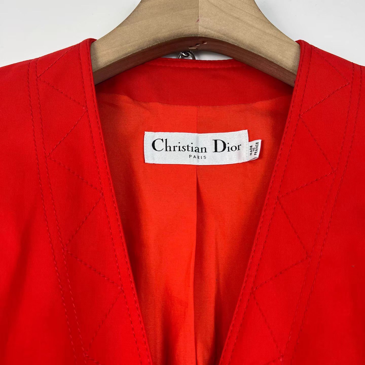 Dior Dior Classic Red Pocket Waist-Fit Short Sleeve Blazer K12 Size S / US 4 / IT 40 - 2 Thumbnail