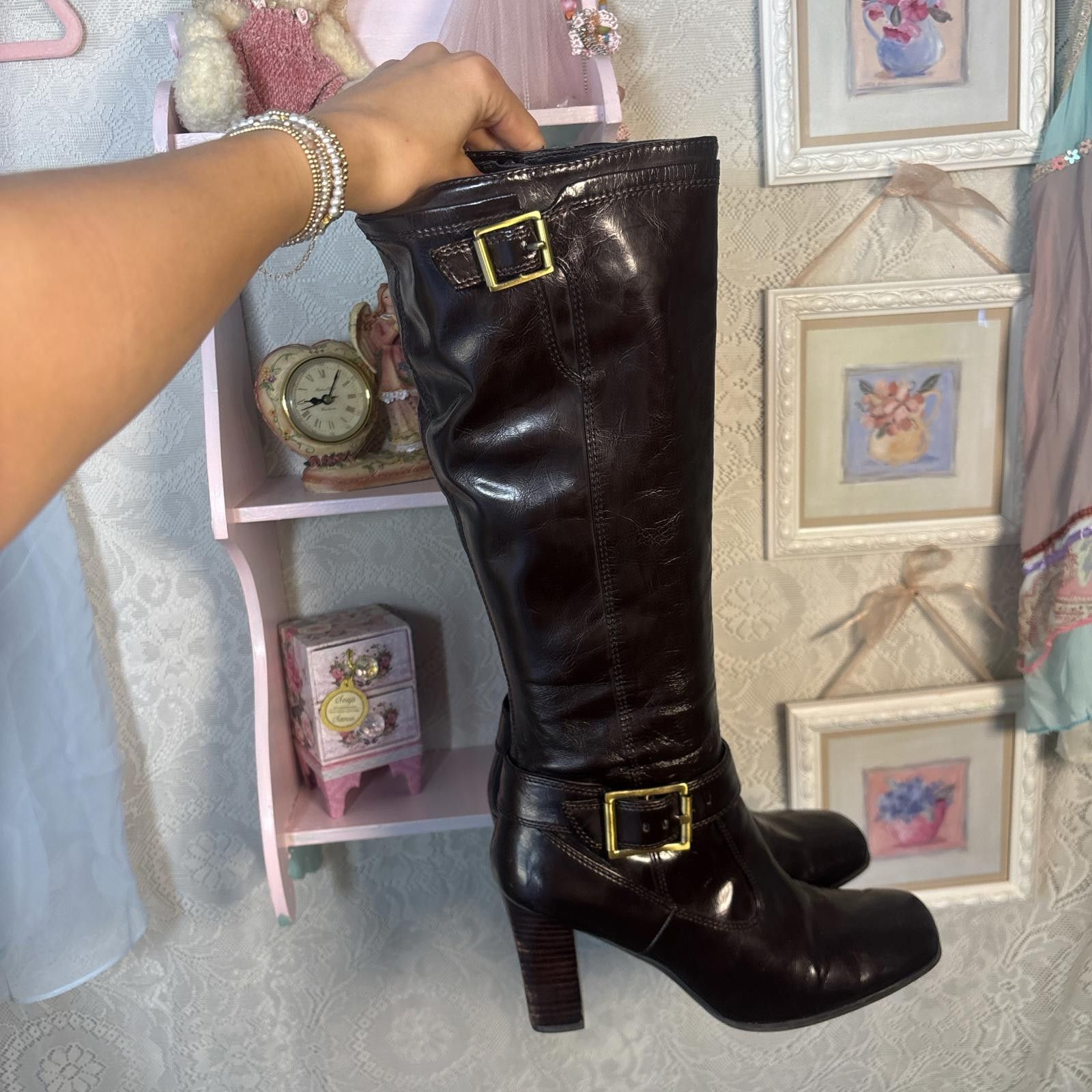 Other vintage brown leather buckle boots Size ONE SIZE - 1 Thumbnail