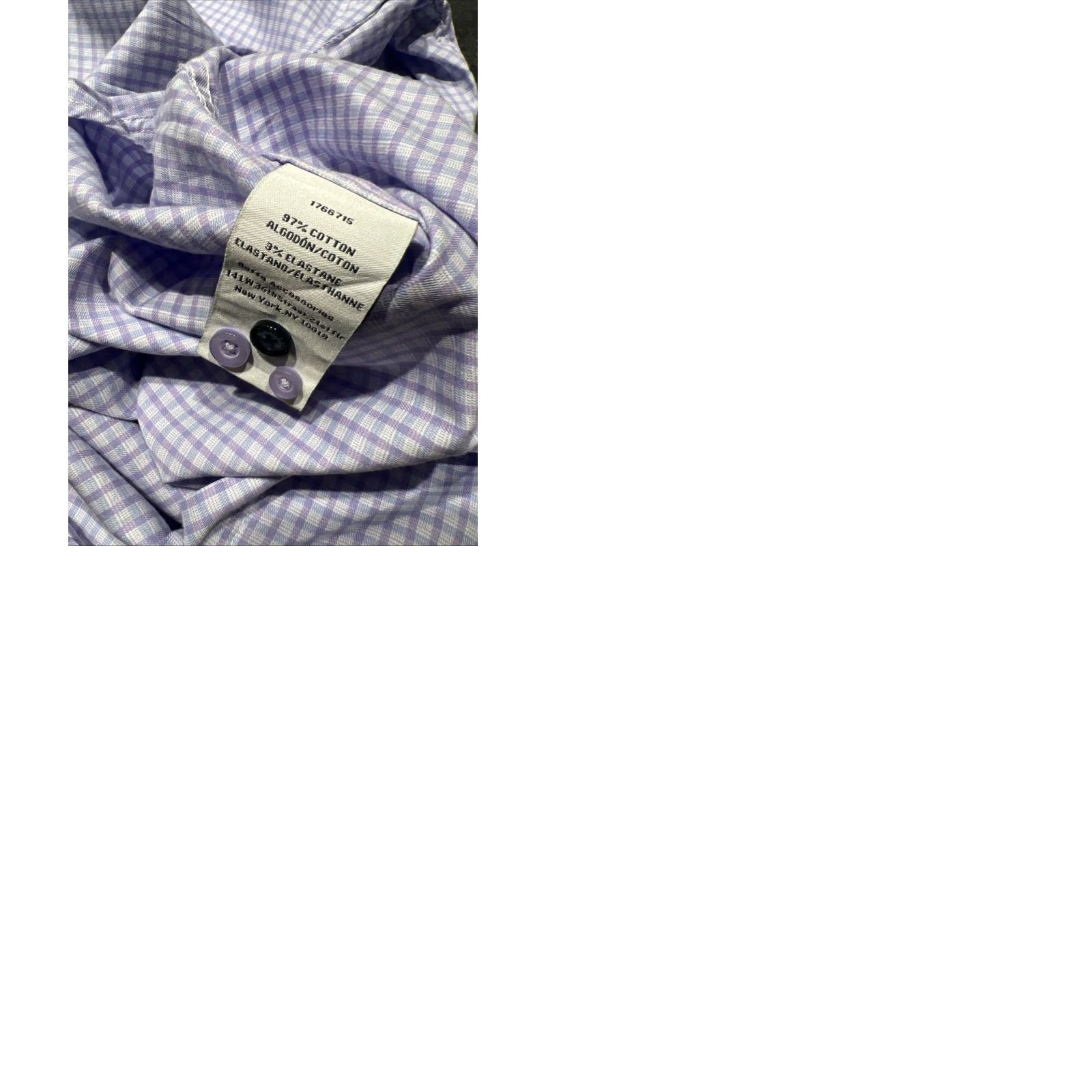 47 Duchamp London Dress Shirt Slim Stretch Lavender Plaid 18.5 47 Size 18.5in Regular Men Size US XXL / EU 58 / 5 - 9 Thumbnail