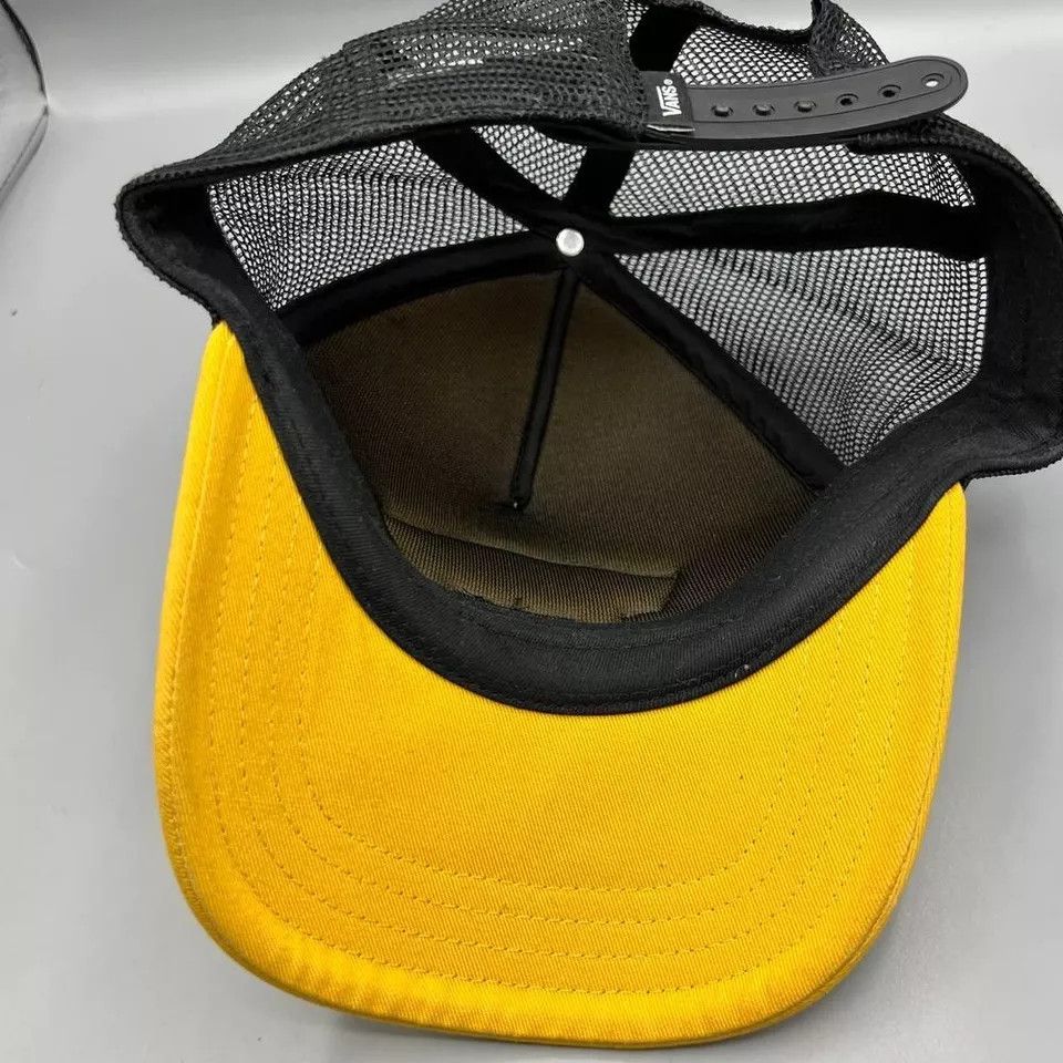 Vans Vans Off The Wall Trucker Hat Men Yellow Black Snap Back Cap Size ONE SIZE - 7 Thumbnail