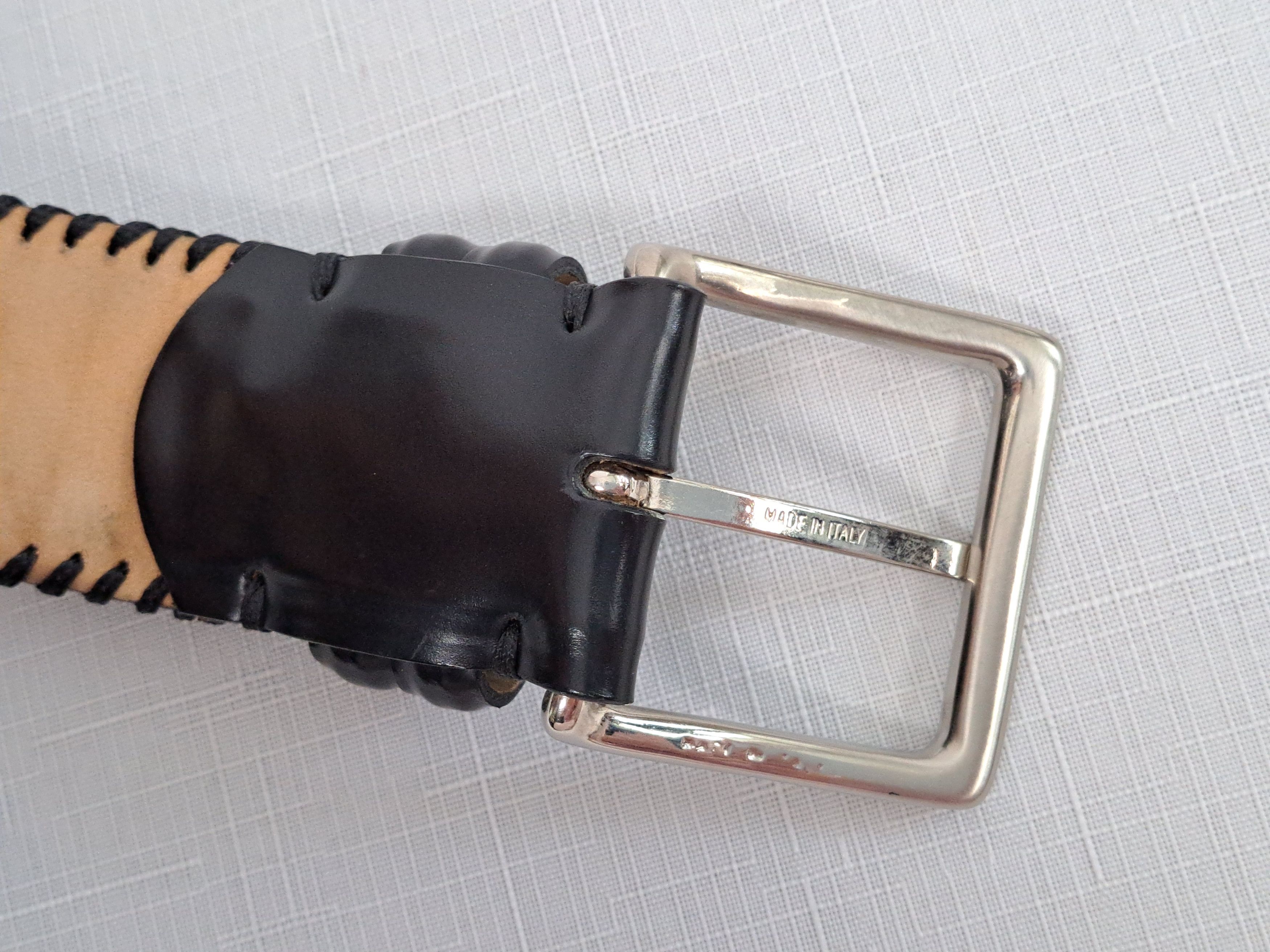 Handmade Giorgio Zoni Pelletterie leather belt. Made in Italy Size ONE SIZE - 11 Thumbnail