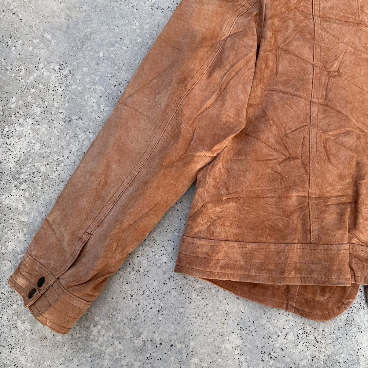agnes b. Vintage Suede Leather Women Jacket by Agnes B Size XS / US 0-2 / IT 36-38 - 6 Thumbnail