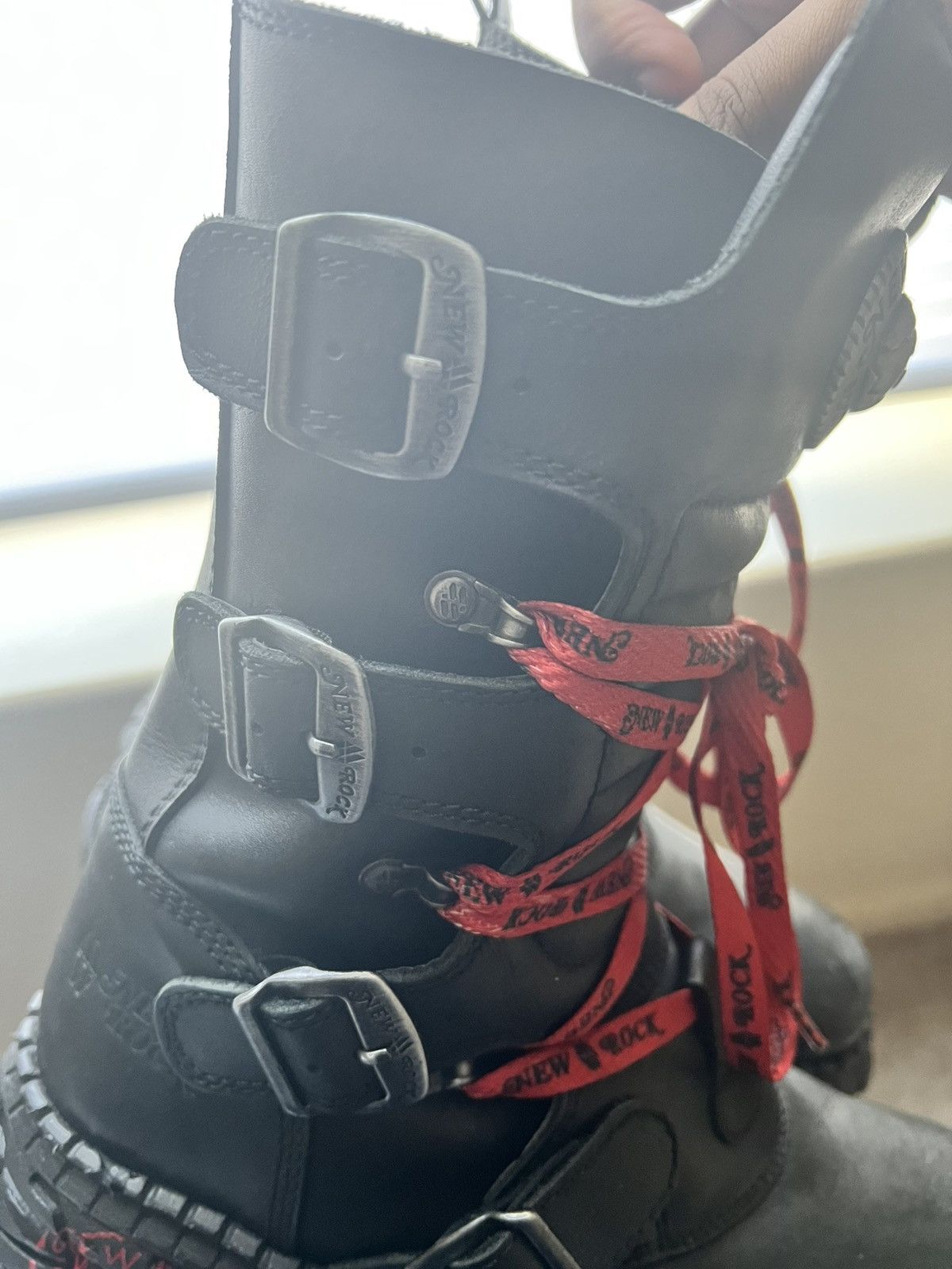 New Rock New rock black and red leather boots Size US 8 / EU 41 - 8 Thumbnail