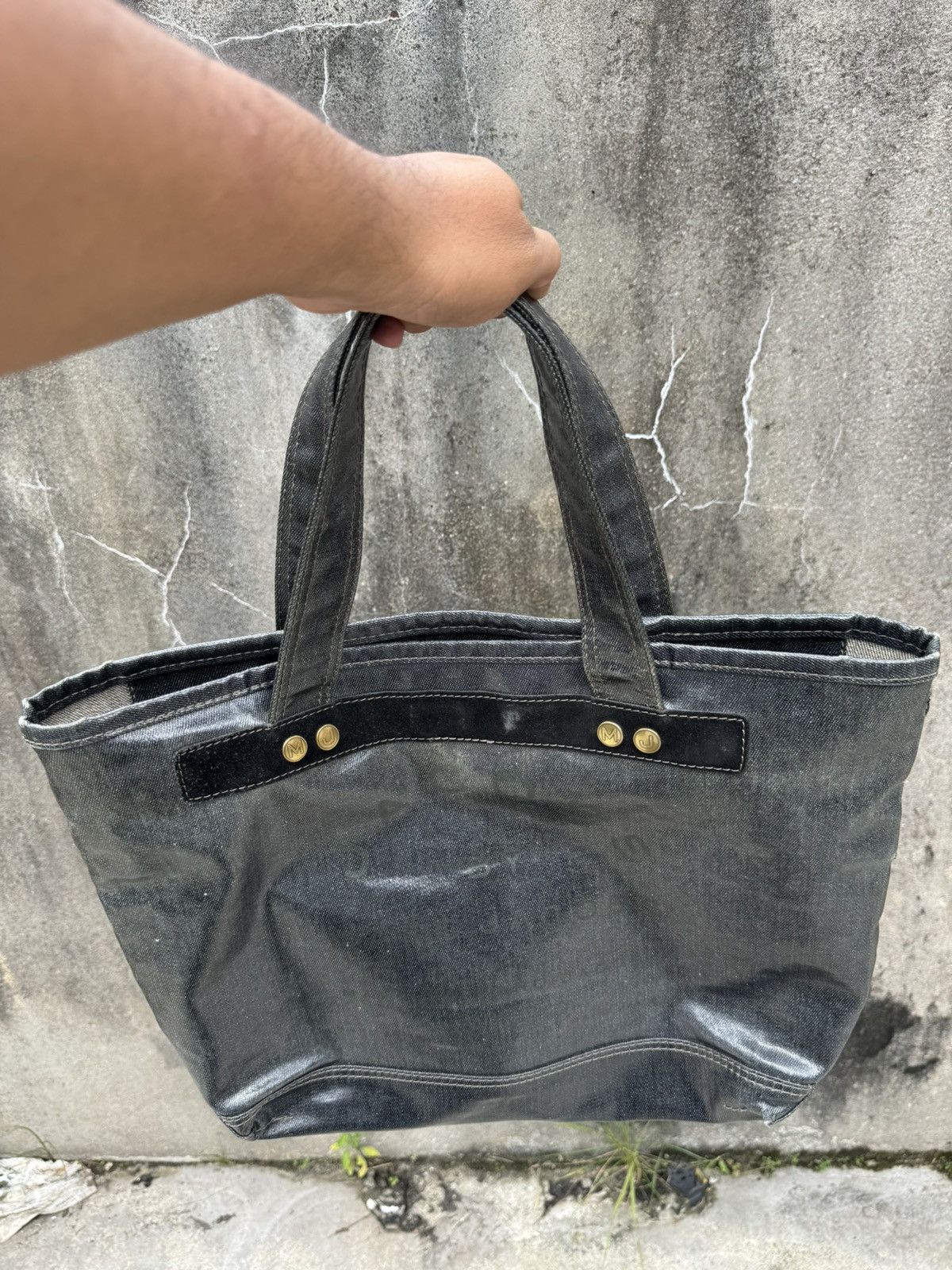 Marc Jacobs × Vintage Jacobs by Marc Jacobs Denim Canvas Tote Bag Size ONE SIZE - 12 Thumbnail