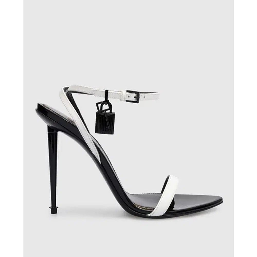 Tom Ford o1loc1c0325 W2272L Hi Heel Sandals in White Black Size US 8.5 / IT 38.5 - 1 Preview