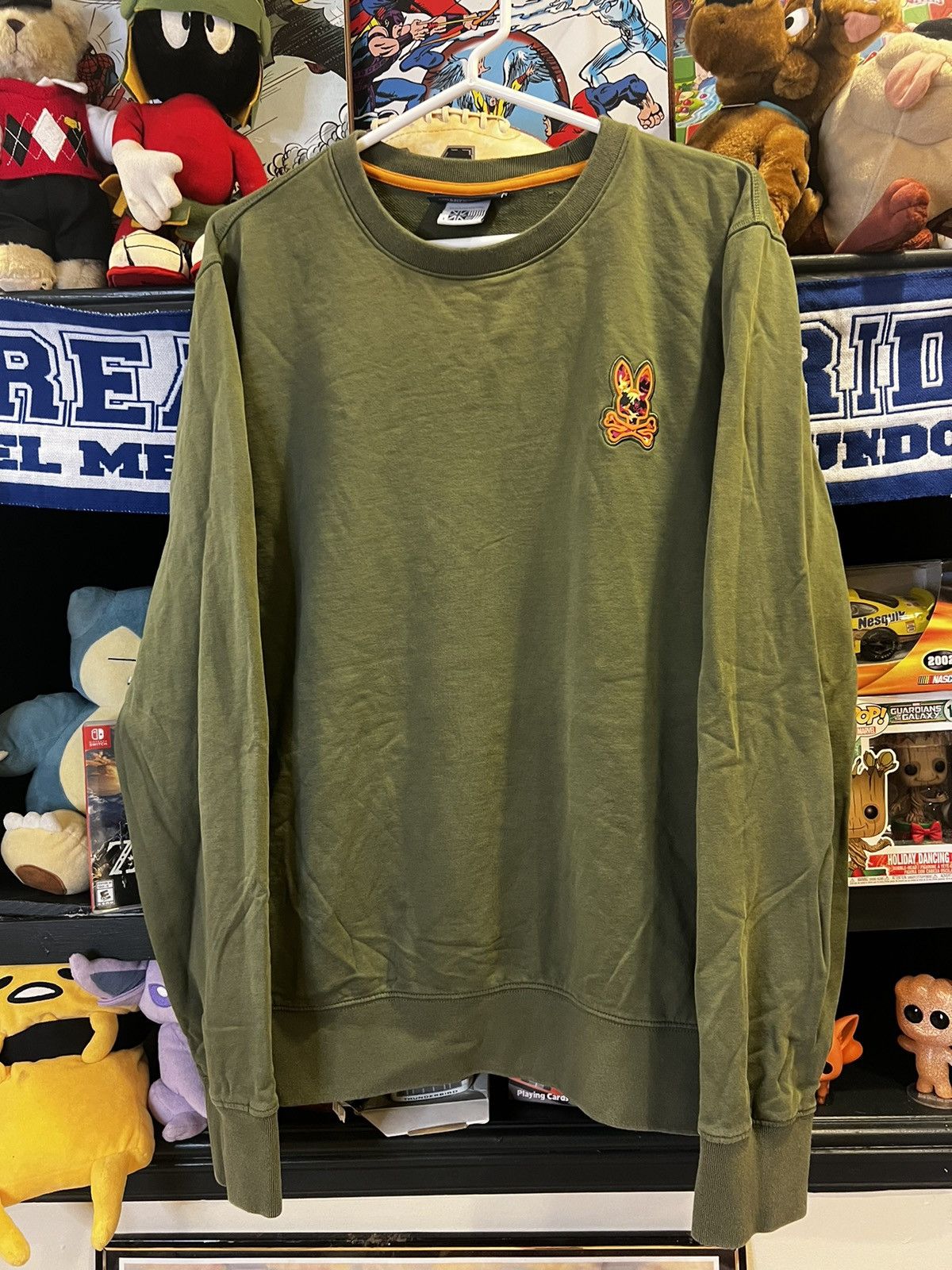Psycho Bunny Psycho Bunny Allen Dark Olive Sweatshirt Size US L / EU 52-54 / 3 - 1 Thumbnail