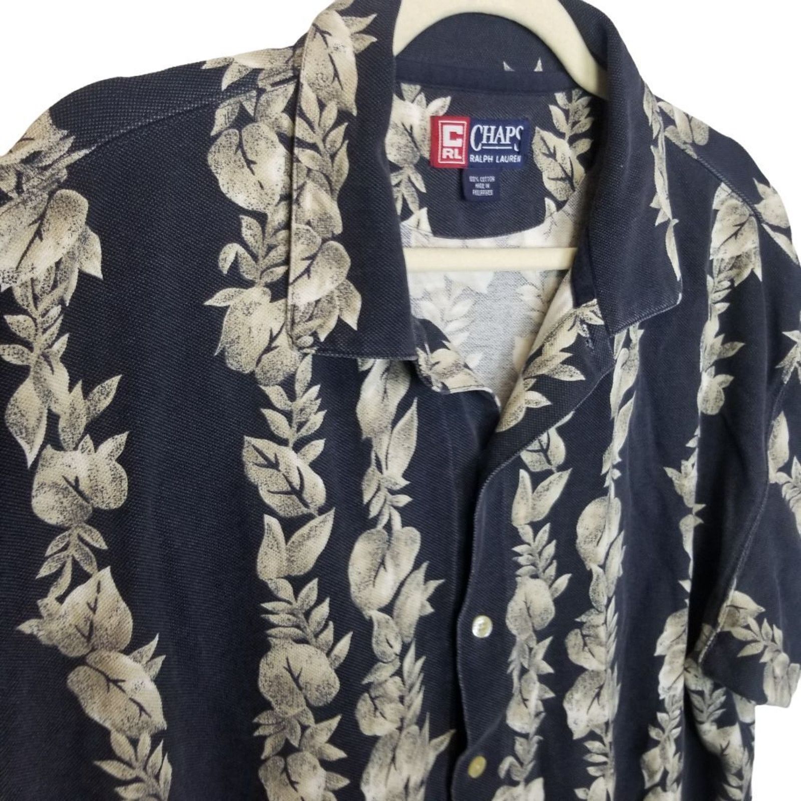 Chaps Ralph Lauren Vintage Ralph Lauren Chaps Floral Striped Hawaiian Shirt XL Size US XL / EU 56 / 4 - 5 Thumbnail