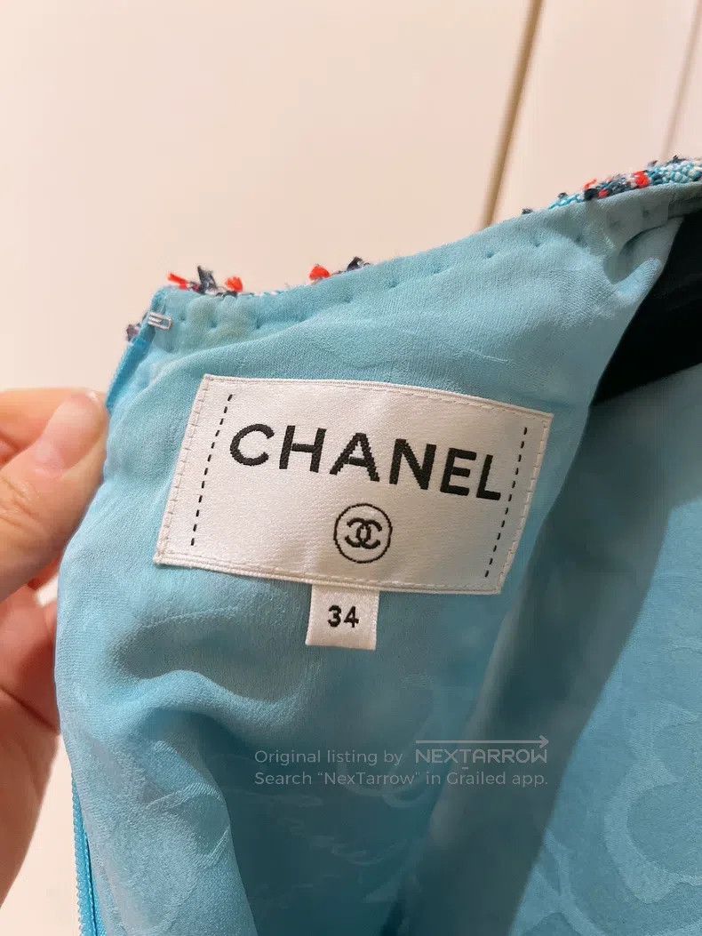 Chanel Chanel Cuban series red, white and blue tweed dress Size XXS / US 00 / IT 34 - 8 Thumbnail
