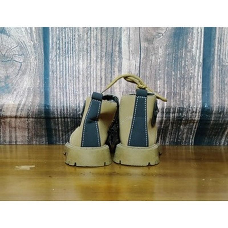 Other Unisex Kids Ankle Boots Size 27 Tan & Gray Lace Up Lug Sole Size US 10 / EU 43 - 2 Thumbnail