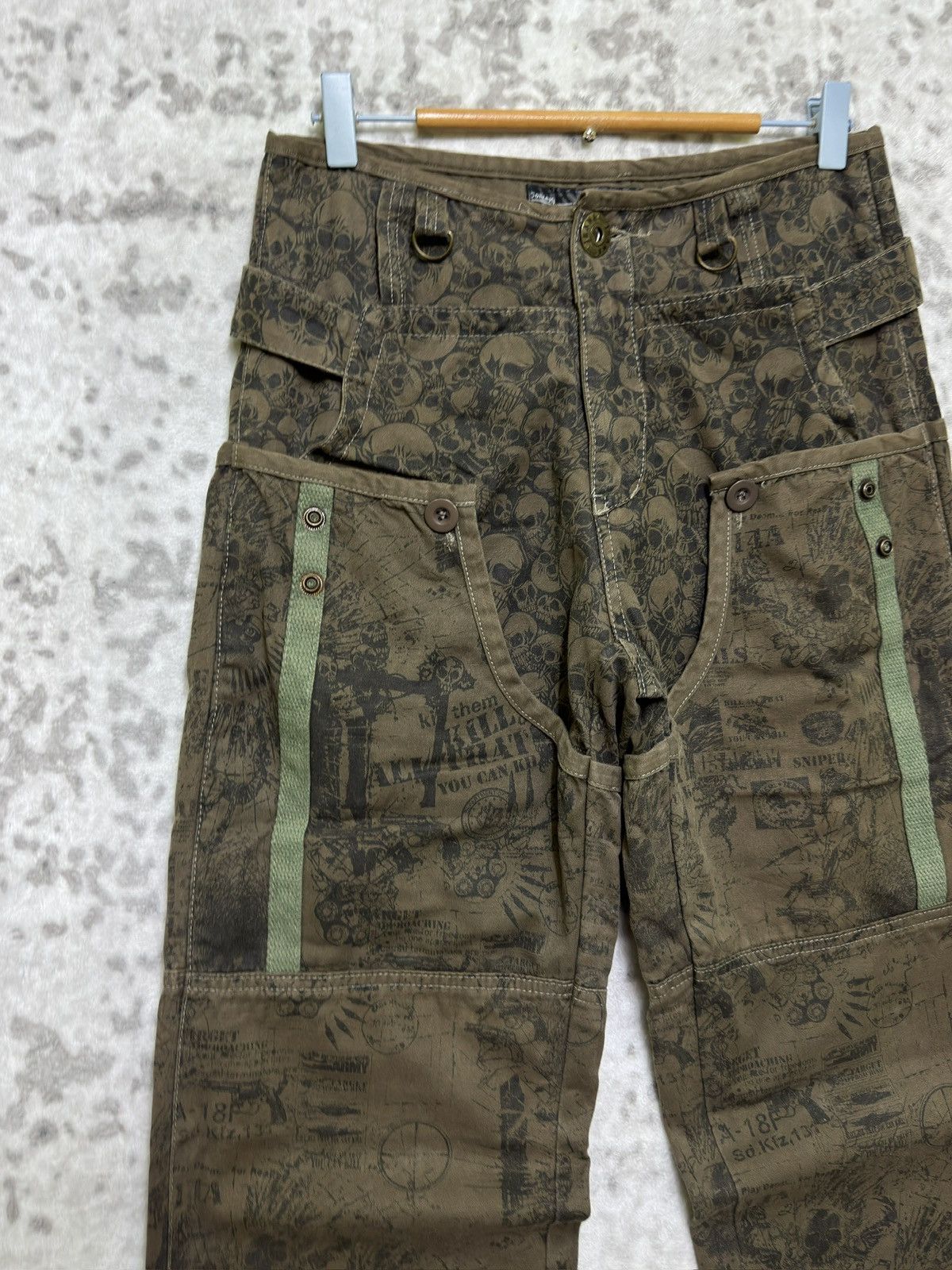 Vintage Risefire Designer Technical Dept Overprint Bondage Pant Size US 29 - 7 Thumbnail