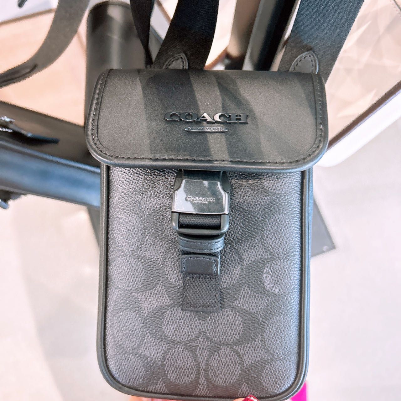 Coach Racer Phone Crossbody In Signature CT885 Size ONE SIZE - 3 Thumbnail