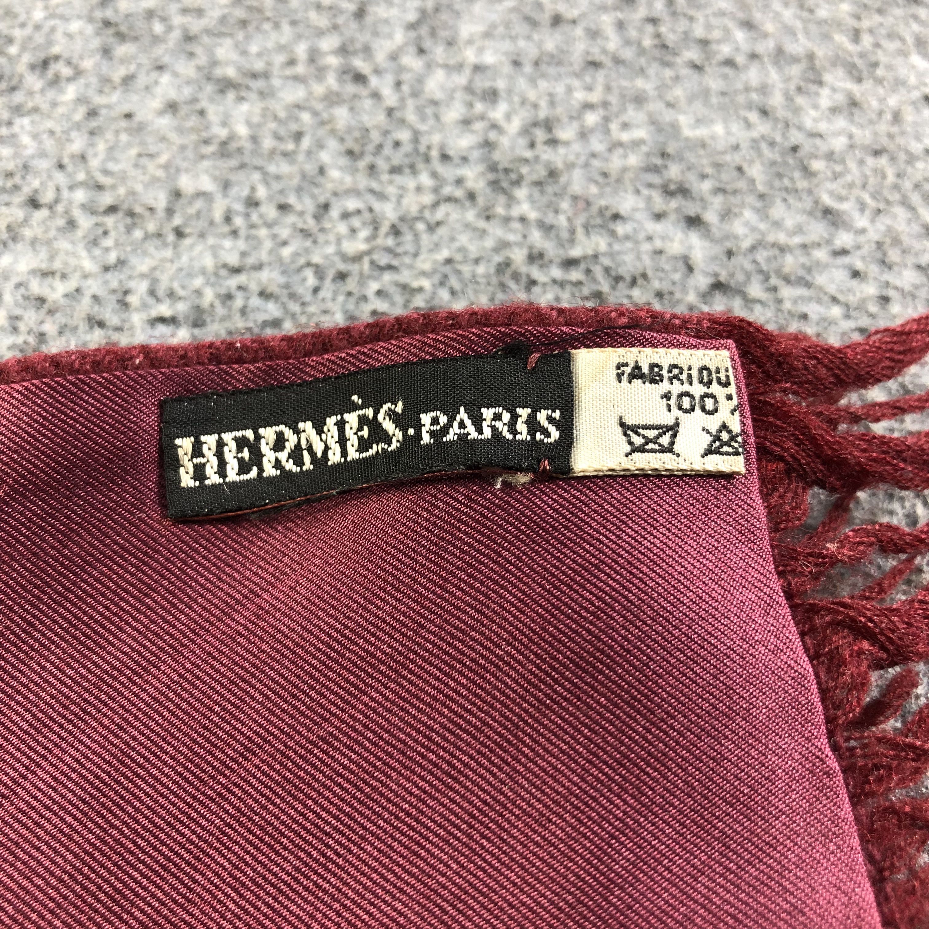 Hermes Hermes Silk/Cashmere/Wool Scarf Muffler Neckwear V2170 Size ONE SIZE - 5 Thumbnail