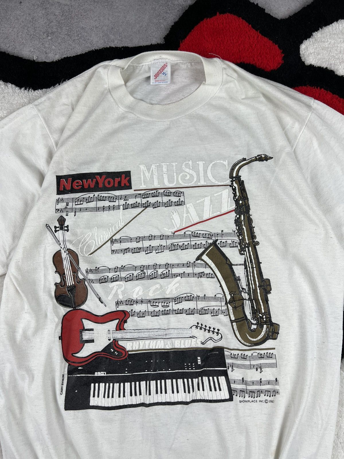 Band Tees Vintage New York Music 1987 Single Stitch Y2K Tee Shirt Size US XL / EU 56 / 4 - 4 Thumbnail