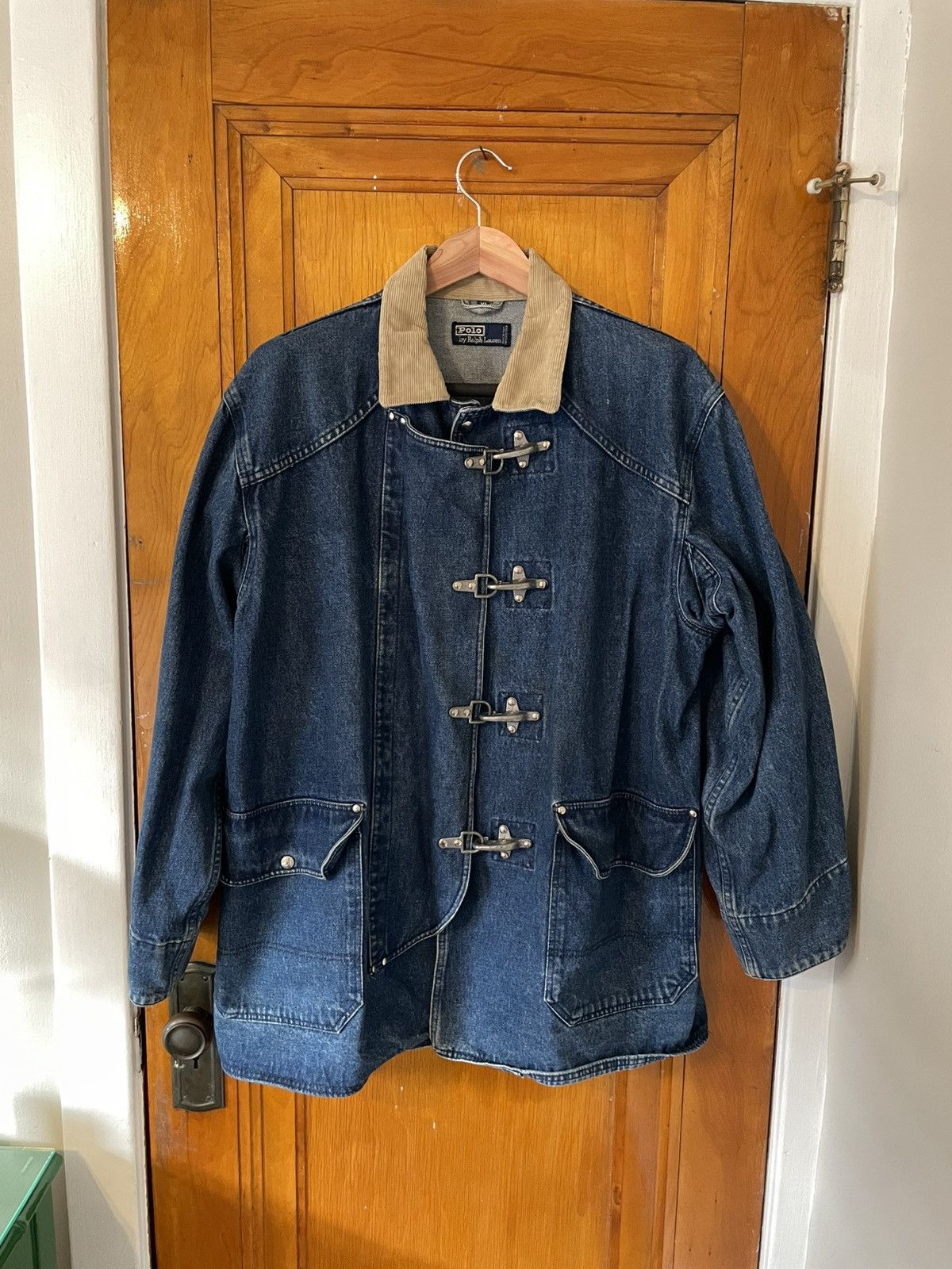 Polo Ralph Lauren Polo Ralph Lauren Denim Fireman Clasp Coat – Made in Italy Size US XL / EU 56 / 4 - 2 Thumbnail