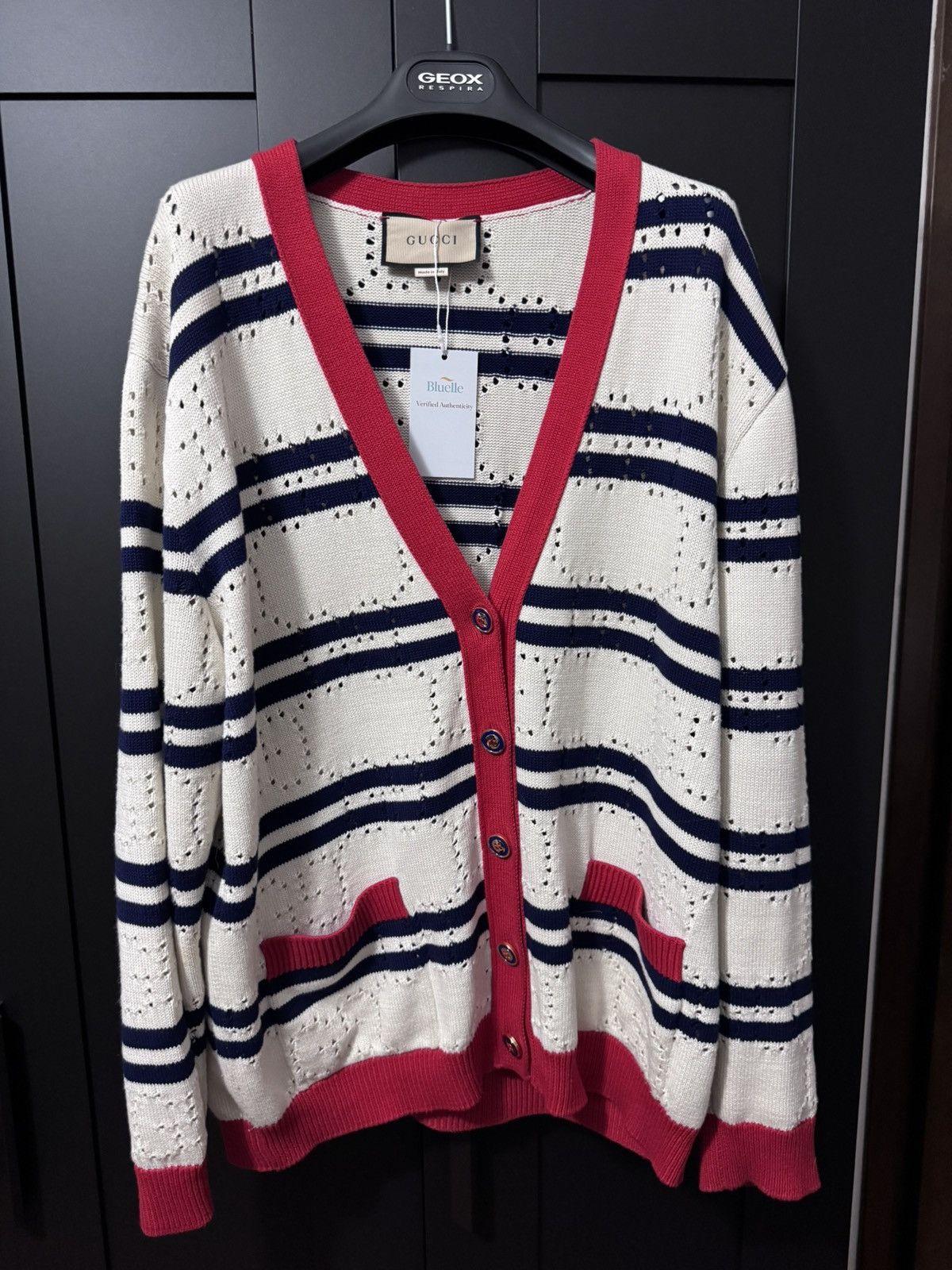 Gucci Gucci Striped Knit Cardigan —BLUELLE🌊 Size US L / EU 52-54 / 3 - 1 Thumbnail