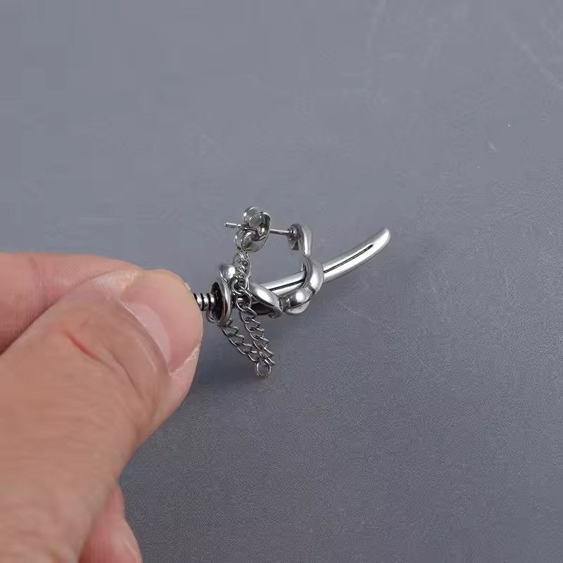 Vintage Katana Sword Drop Earring Size ONE SIZE - 6 Thumbnail