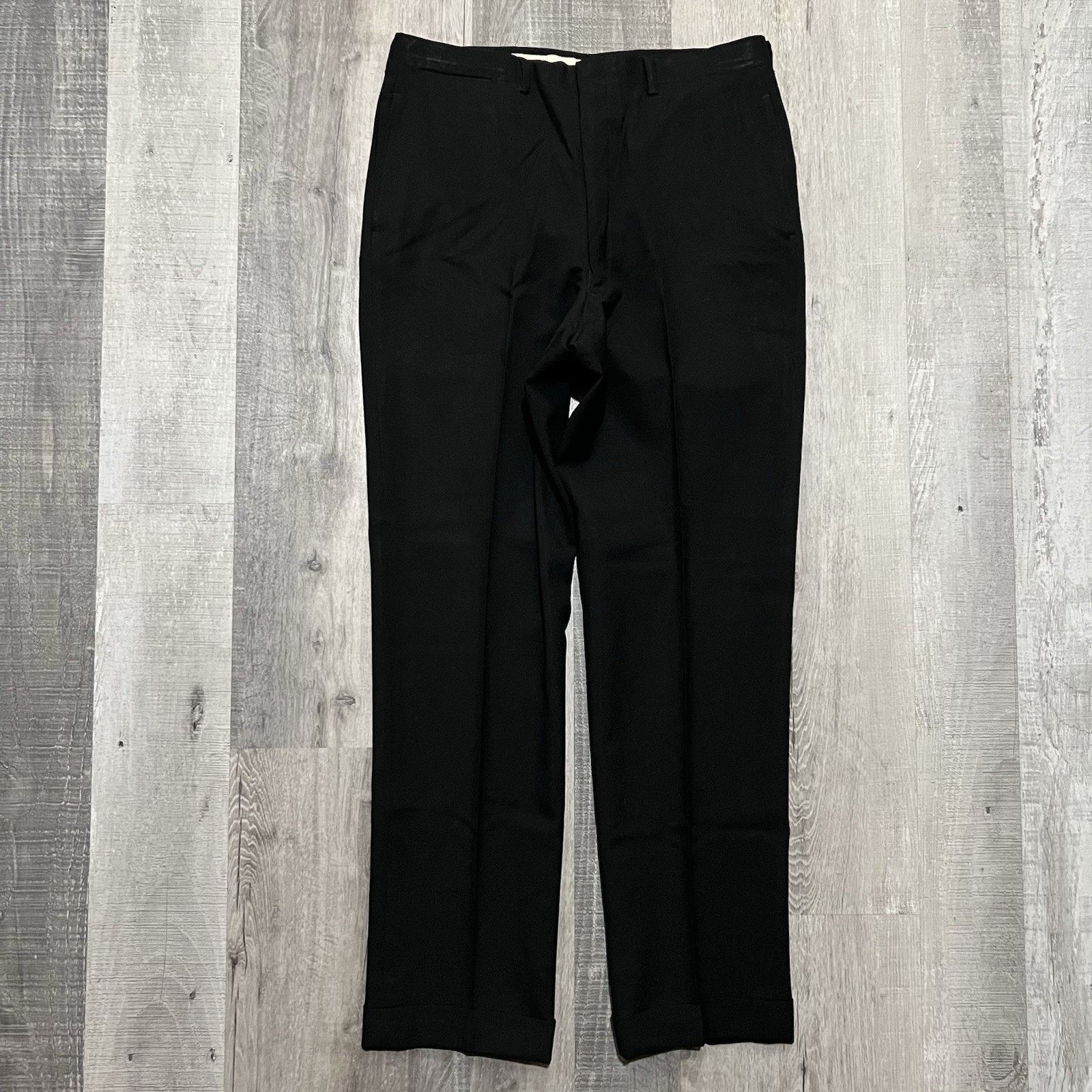 Harry Winston VTG 70s Winston Black Wool Pleated Dress Pants Trousers 32 Size US 32 / EU 48 - 1 Thumbnail