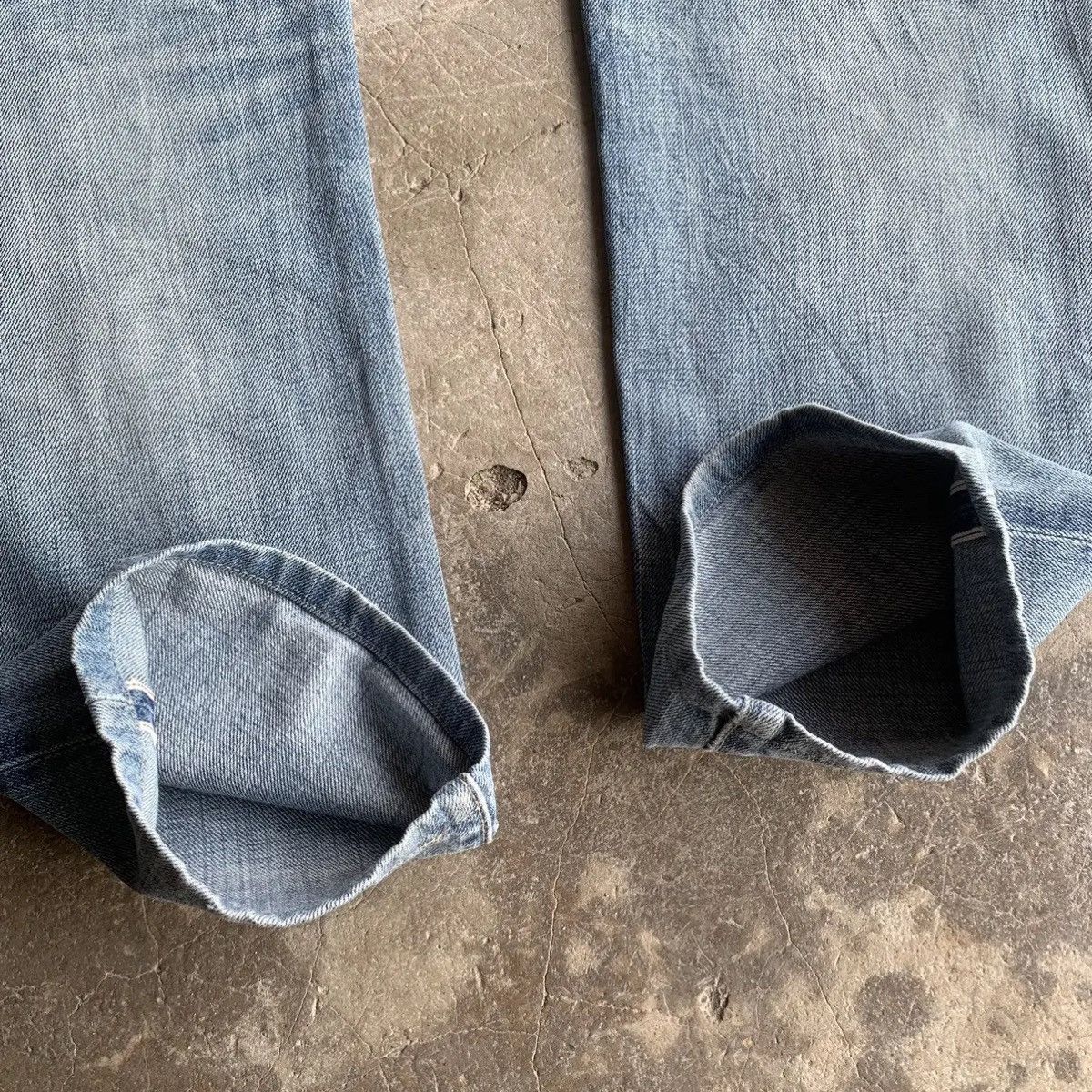 Kaihara Denim REDLINE‼️Japanese Vintage LightWash DistressedDenim Selvedge Size US 32 / EU 48 - 13 Thumbnail
