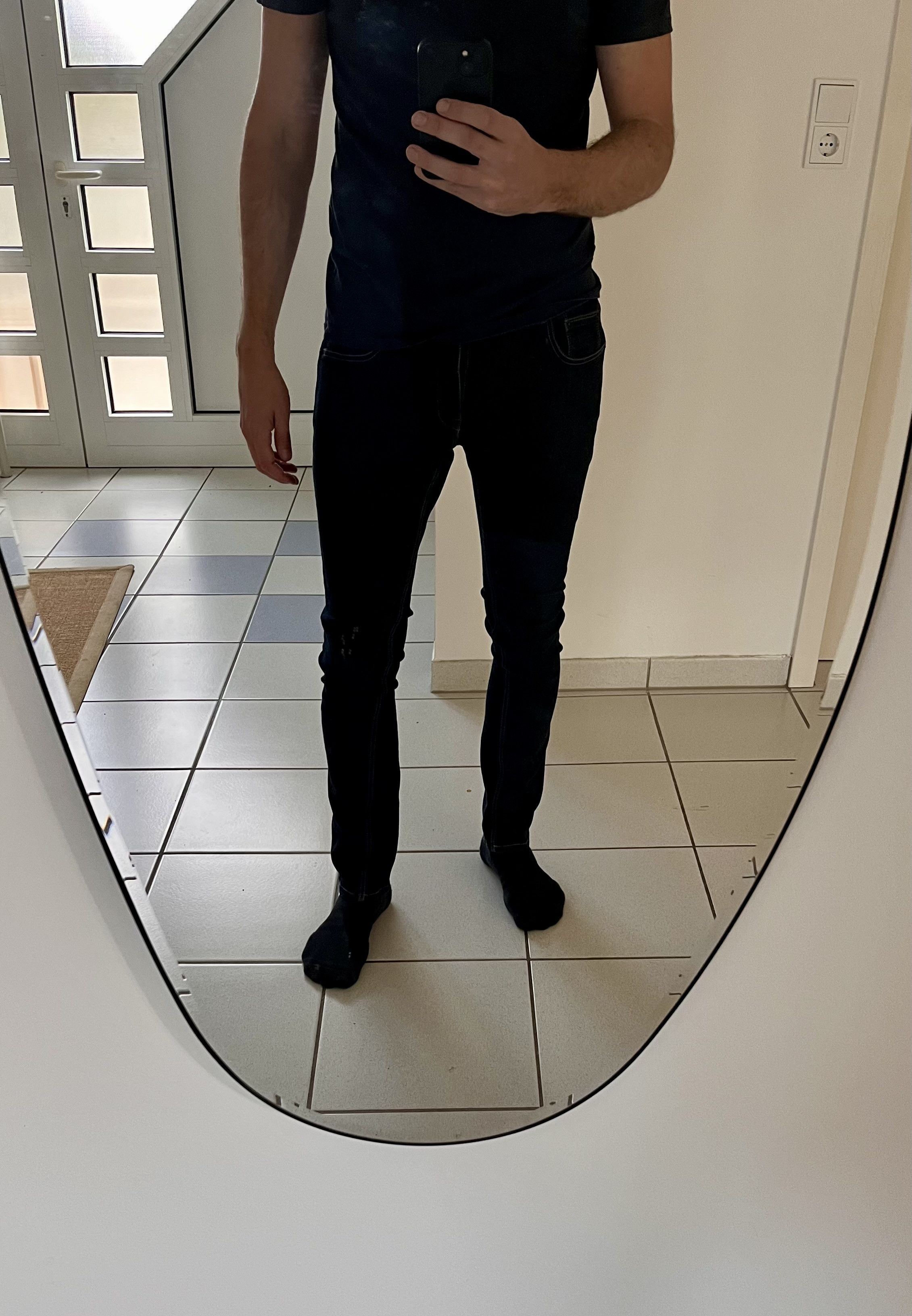 Rick Owens Drkshdw Detroit Cut Denim in Dark Blue / Navy / DU16F8350-SBD Size US 31 - 10 Thumbnail